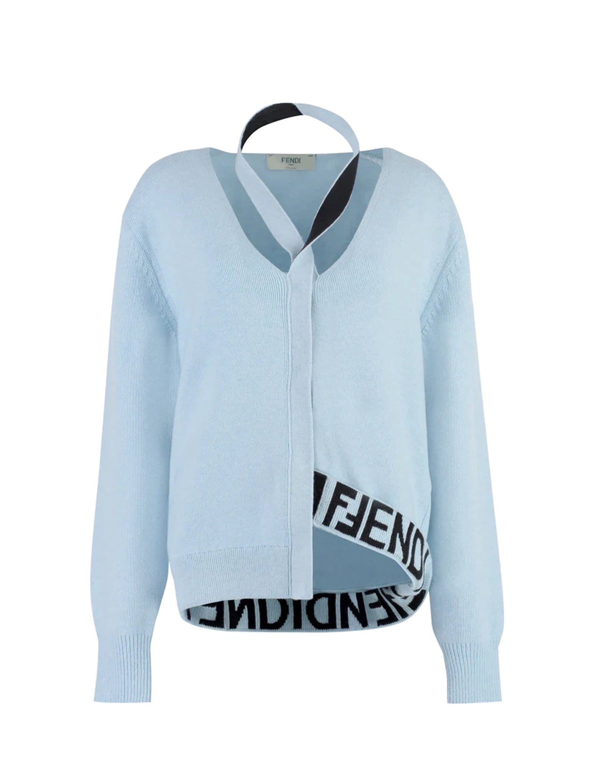 Fendi Logo Band Cardigan