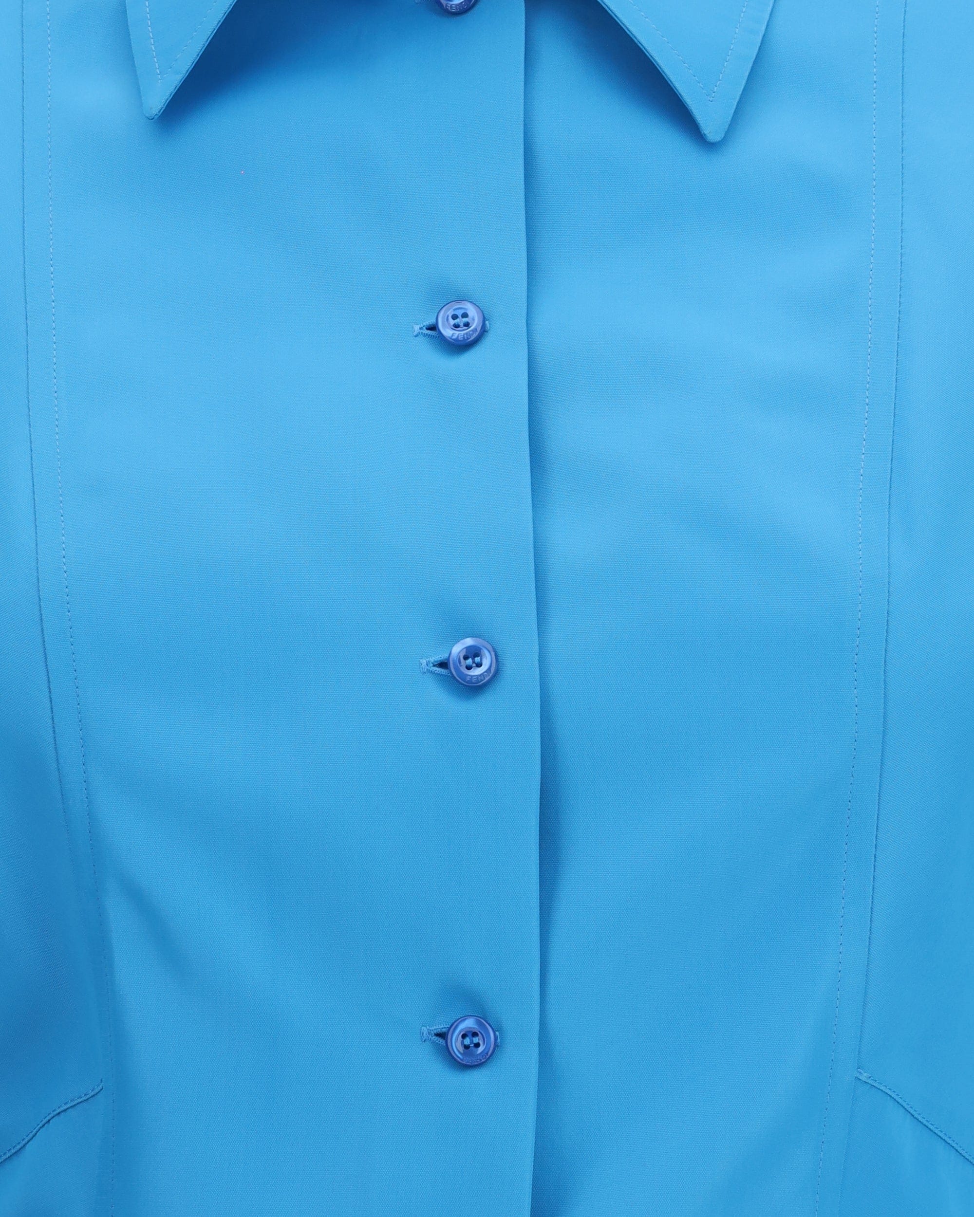 Fendi Long-Sleeve Chemisier Shirt Dress