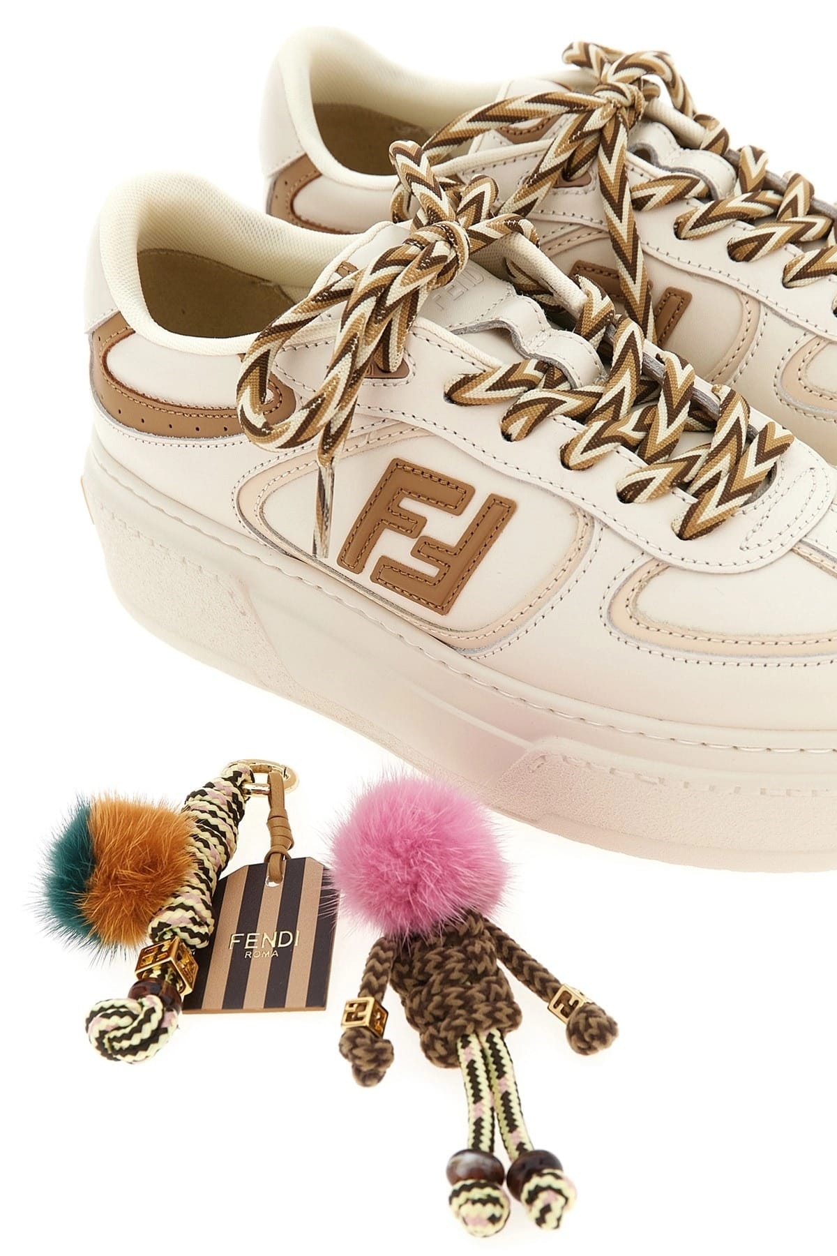 Fendi Fendi Match Leather Sneakers