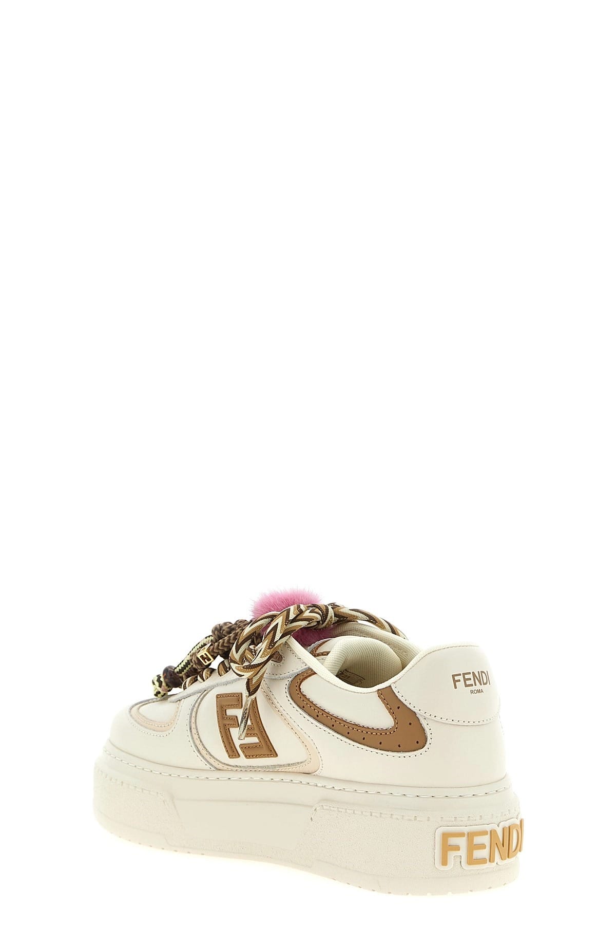 Fendi Fendi Match Leather Sneakers