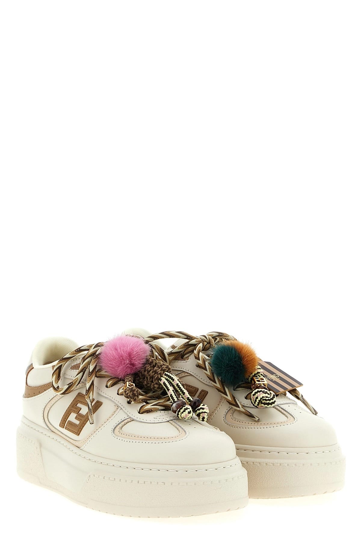 Fendi Match Leren Sneakers - alternate view