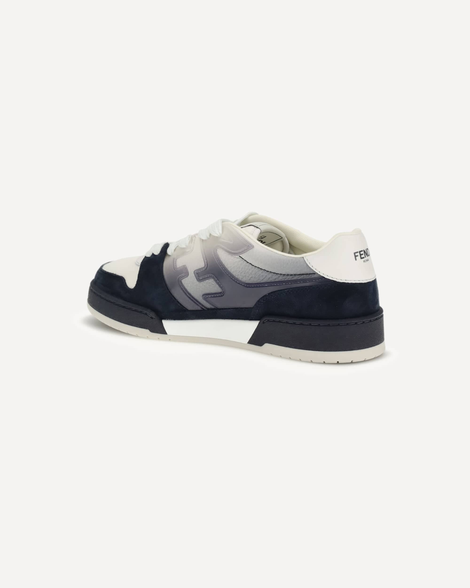 Fendi Match Sneakers White Grained Leather