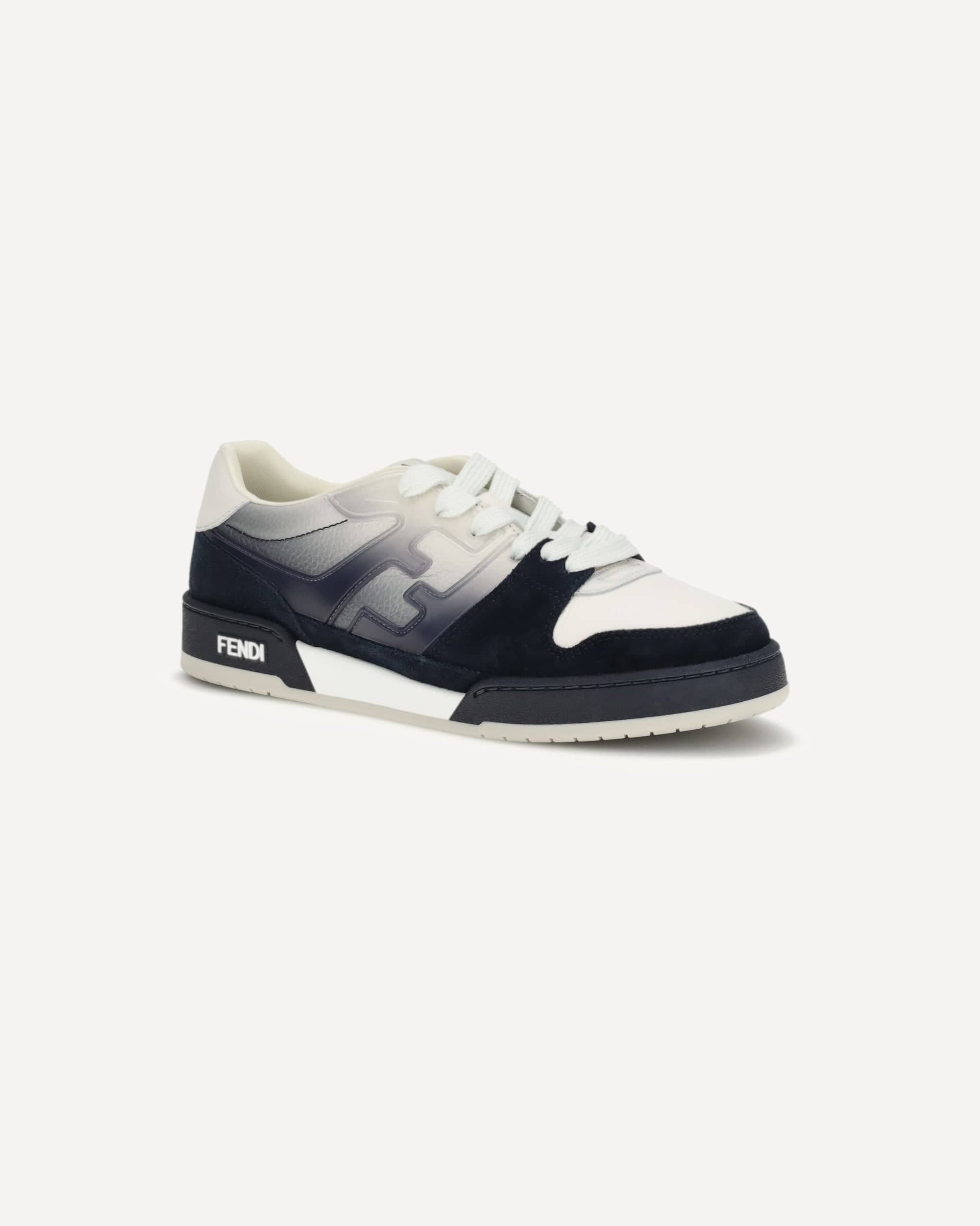 Fendi Match Sneakers White Grained Leather