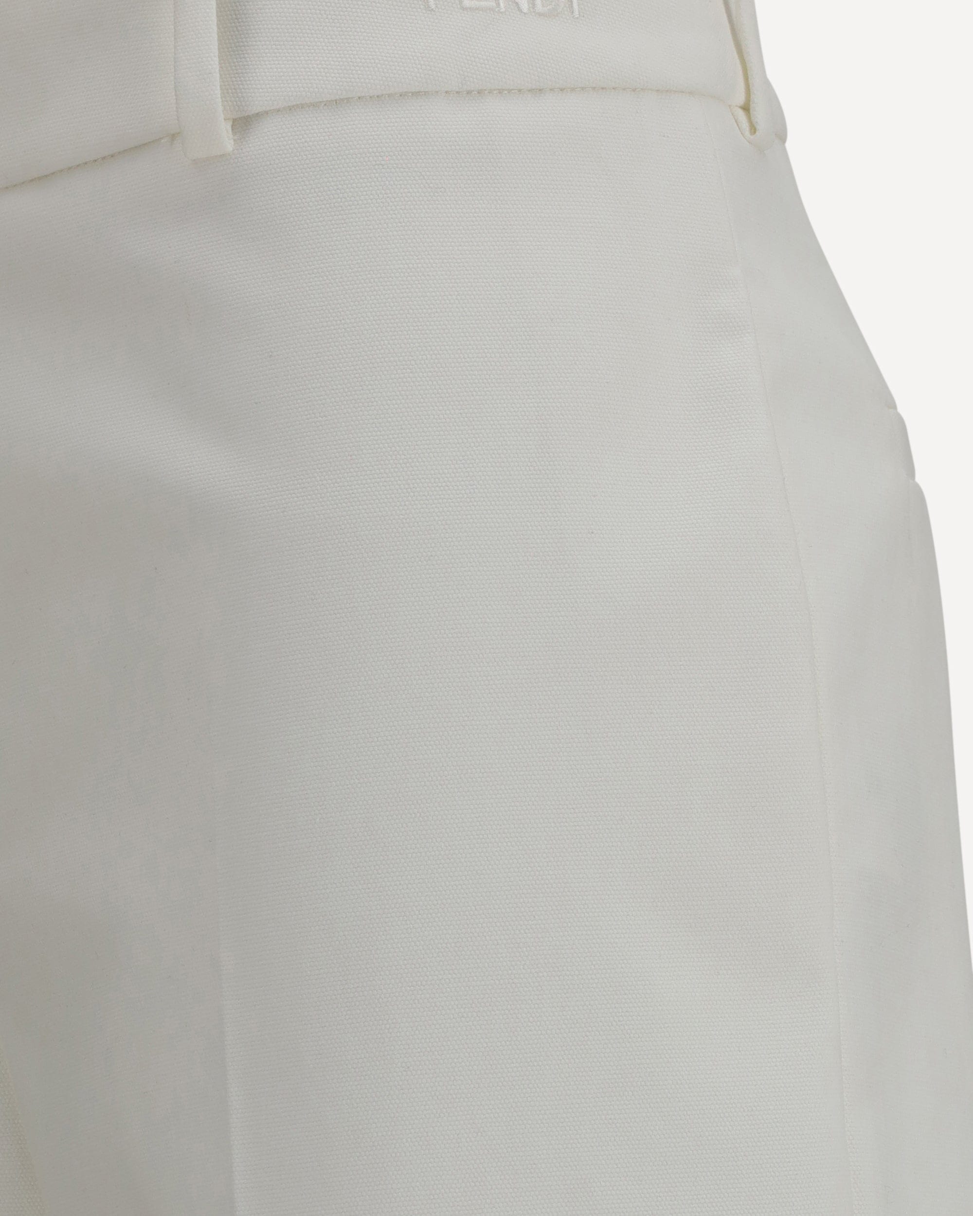Fendi Pants In Cotton With Embroidered Logo