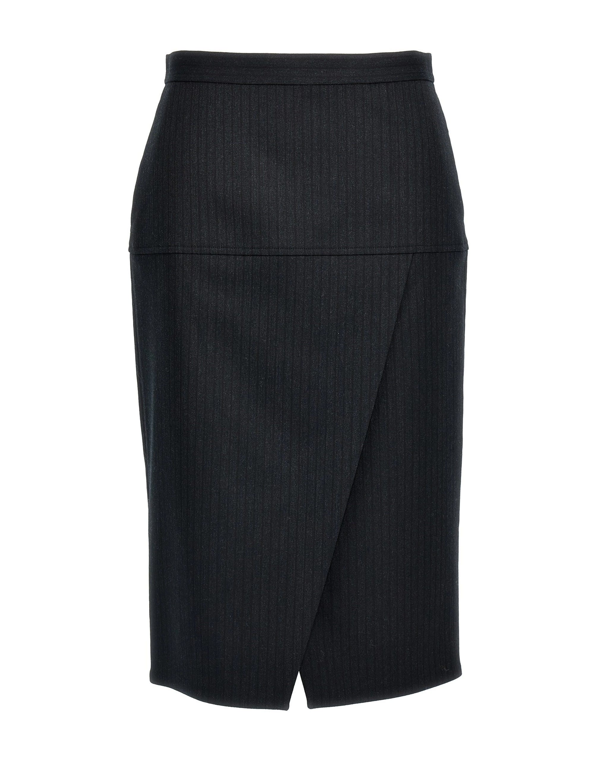 Fendi Fendi Pinstriped Wool Skirt
