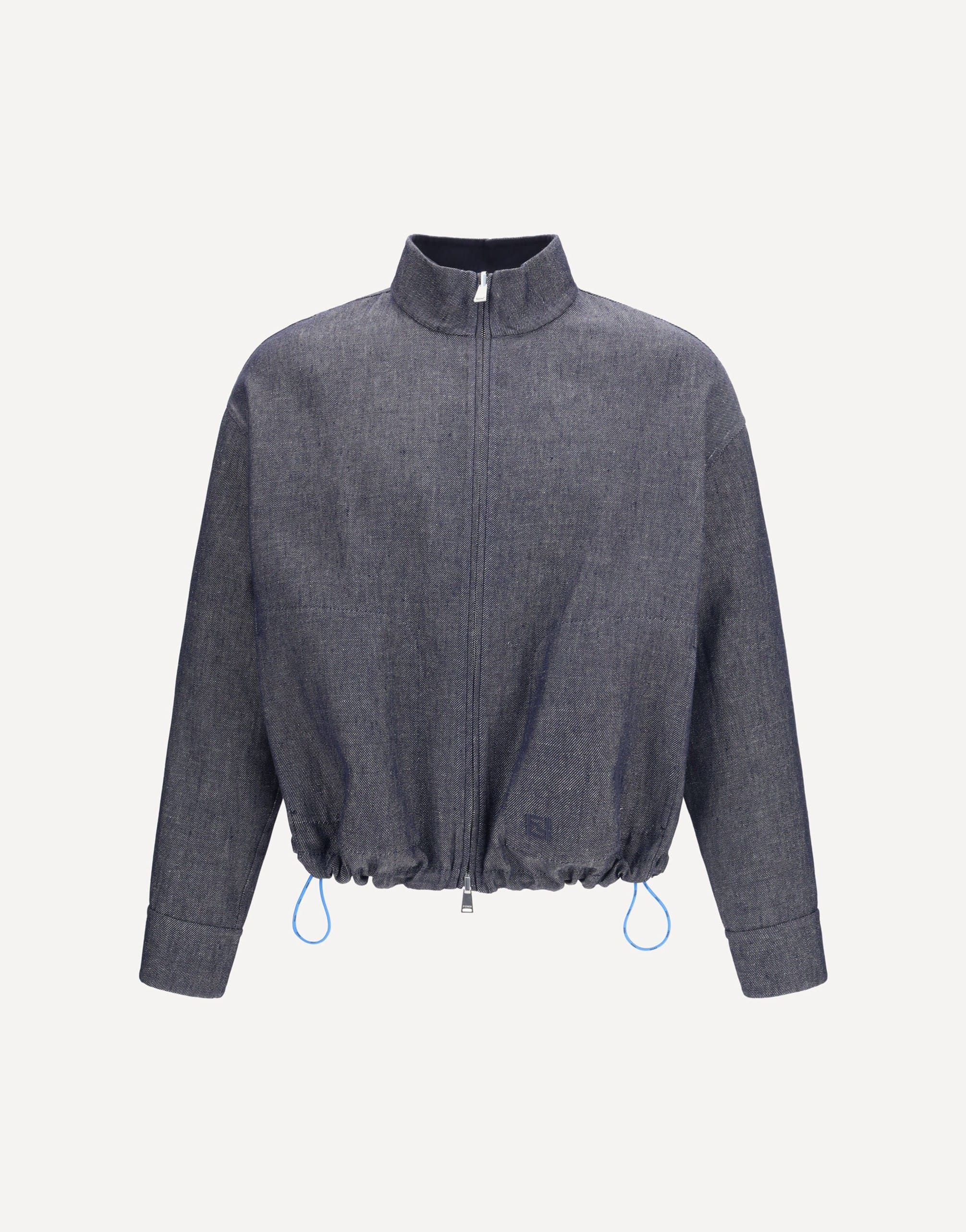 Fendi Reversible Denim Jacket With Drawstring Hem