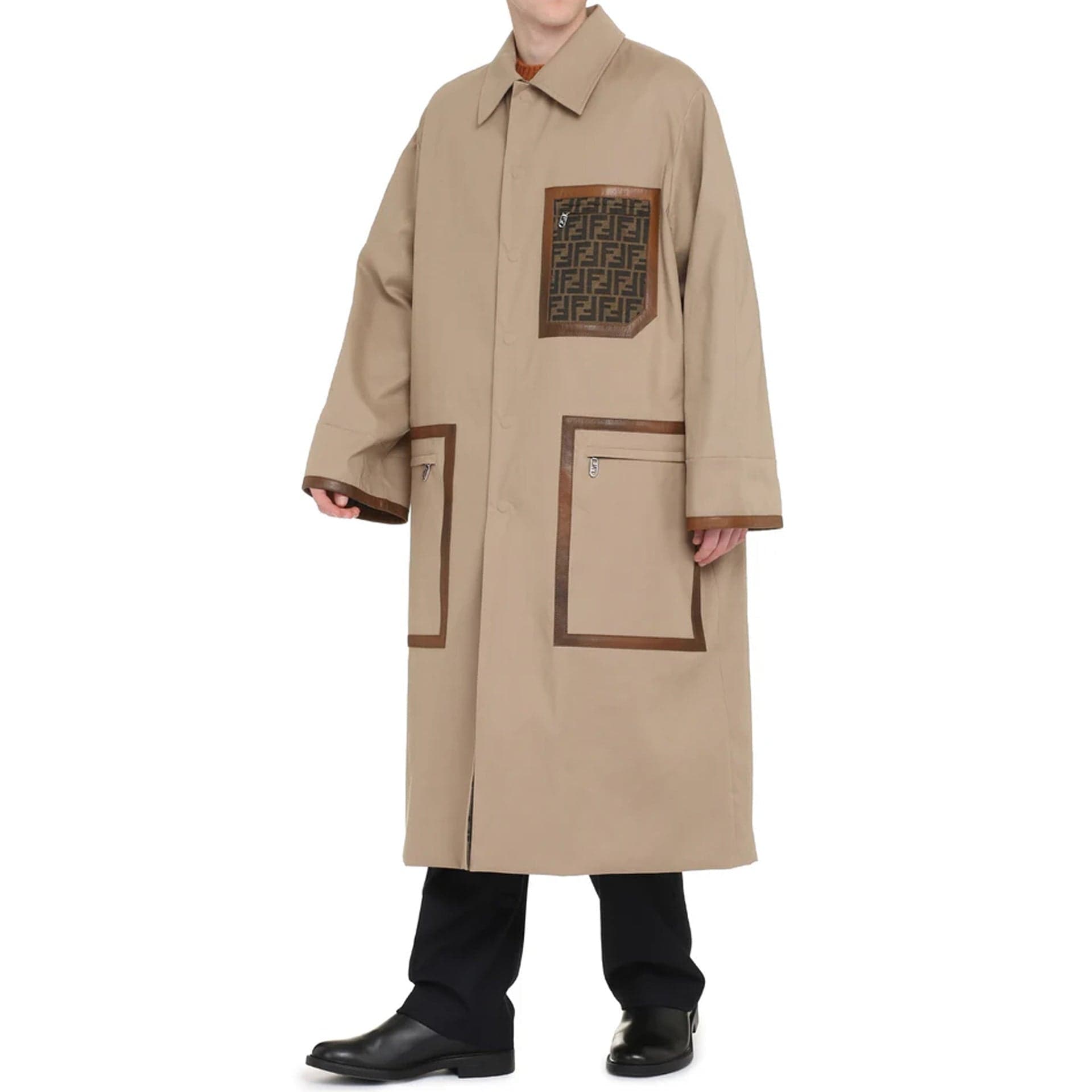 Fendi Reversible Ff Logo Trench Coat