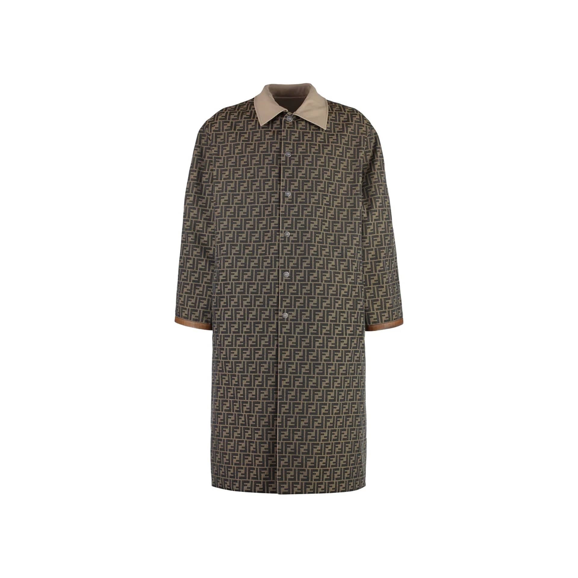 Fendi Reversible Ff Logo Trench Coat