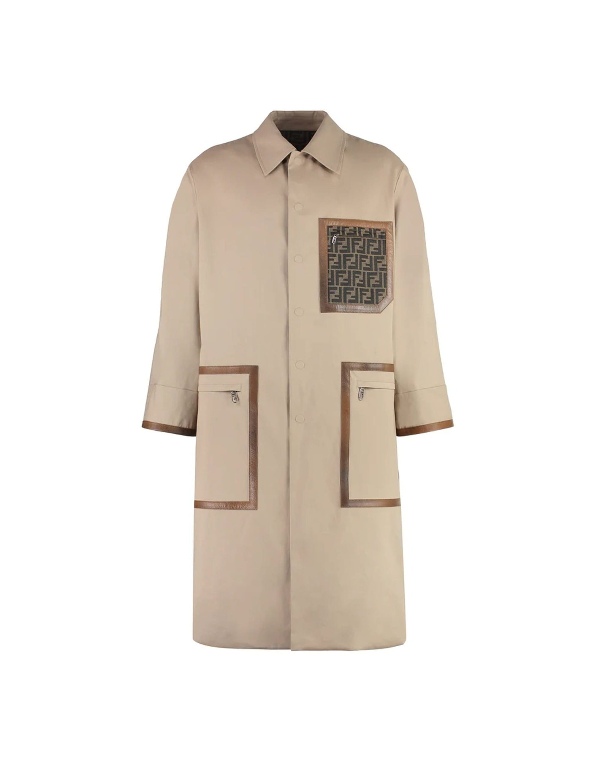 Fendi Reversible Ff Logo Trench Coat