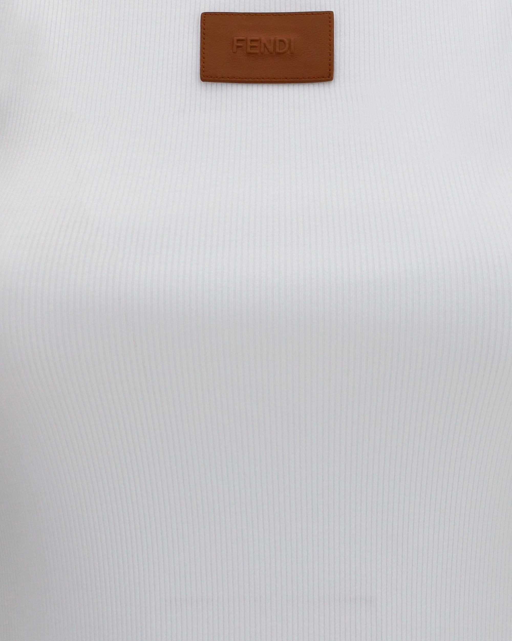 Fendi Fendi Ribbed Cotton Tank Top