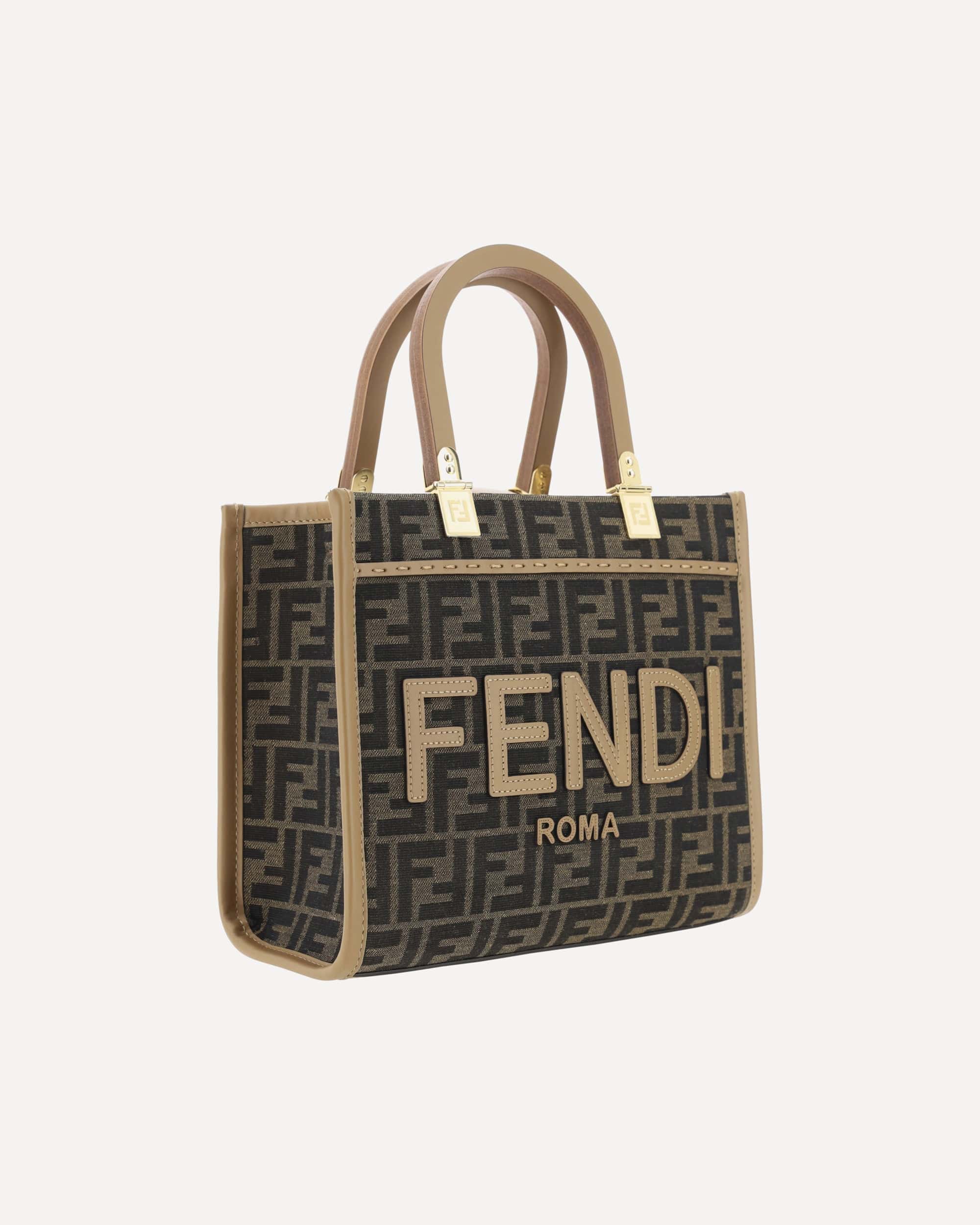Fendi Roma Leather Logo Shopping Bag - alternate view