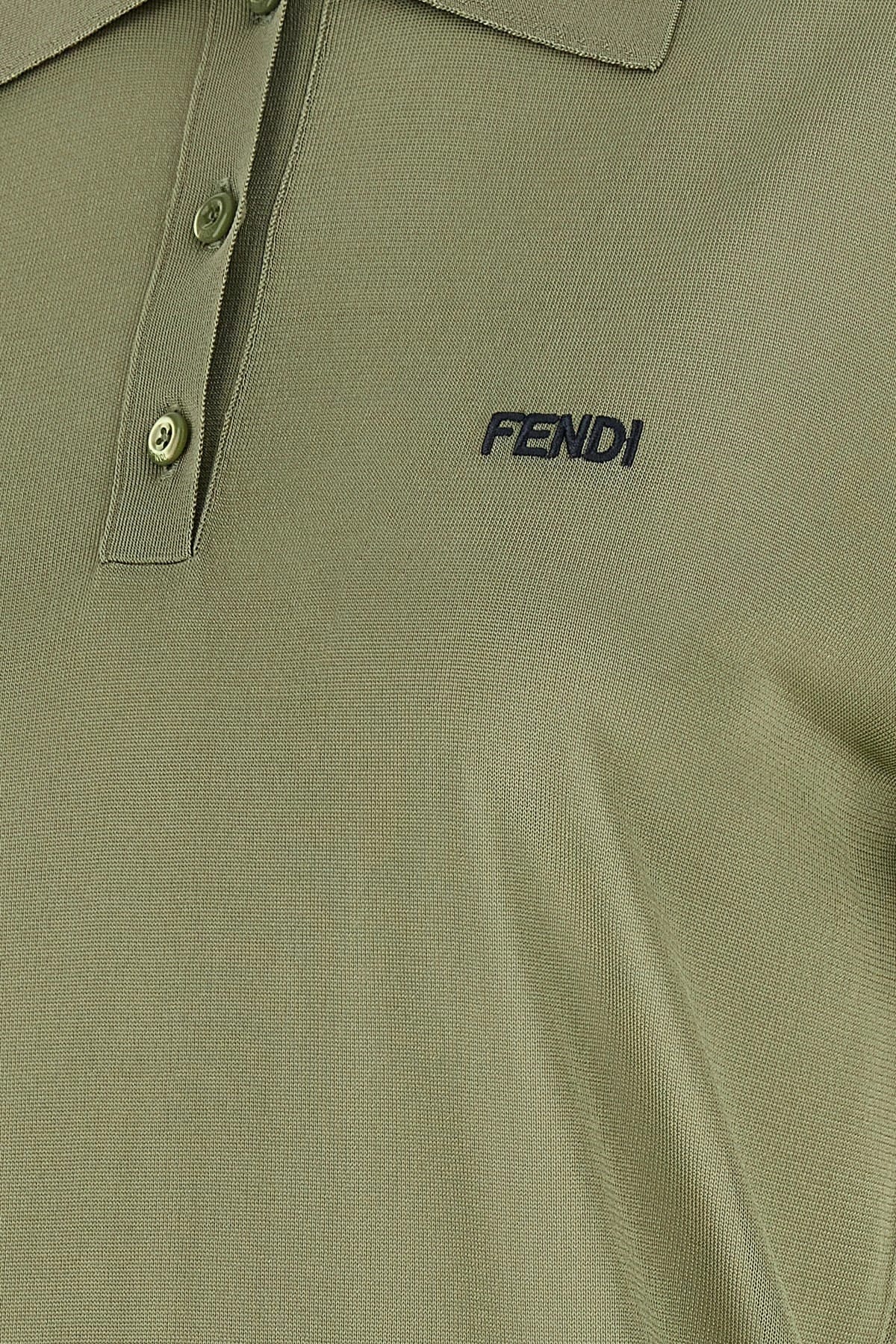 Fendi Fendi Shiny Viscose Polo Shirt