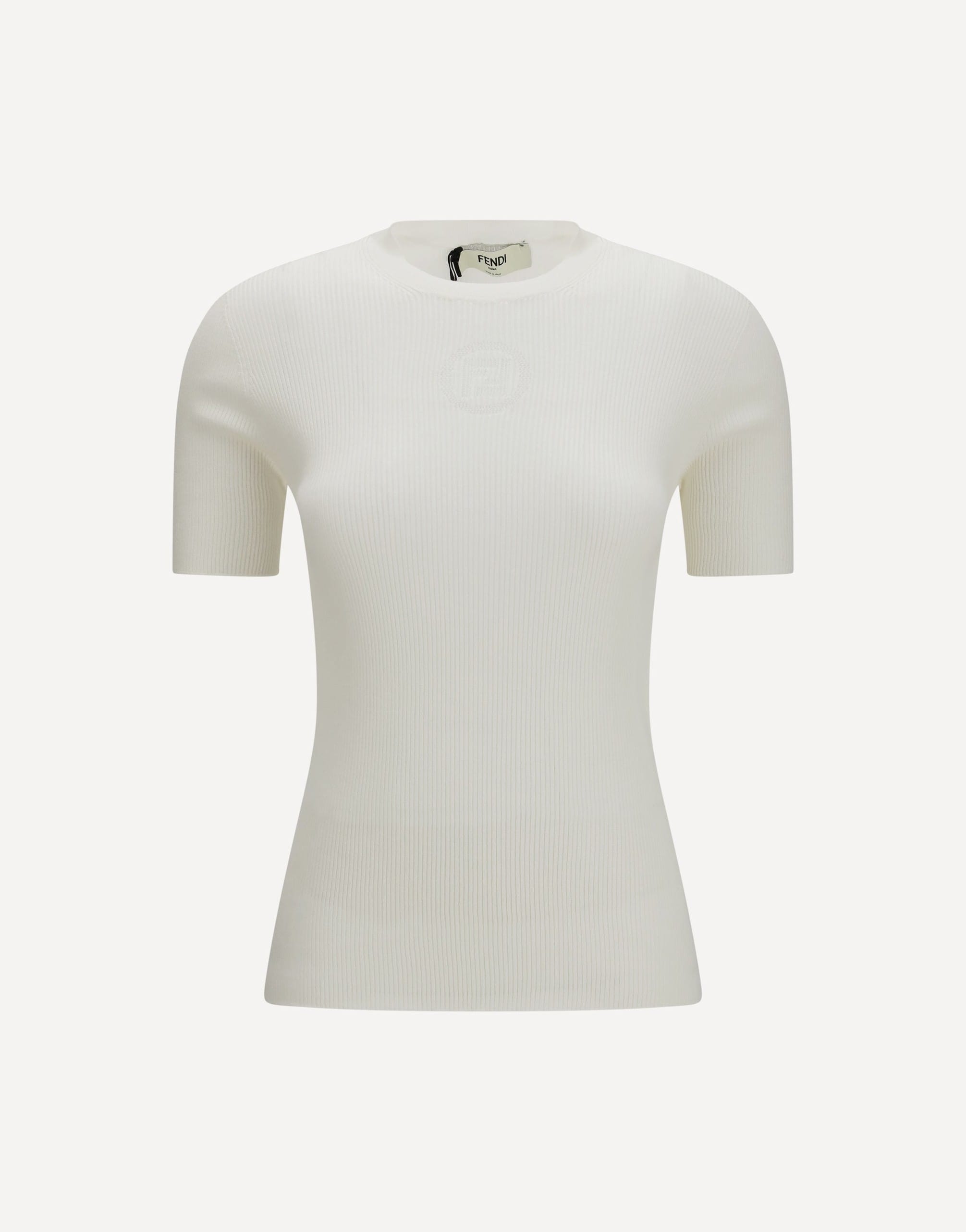 Fendi Fendi Short-Sleeve Cotton Sweater