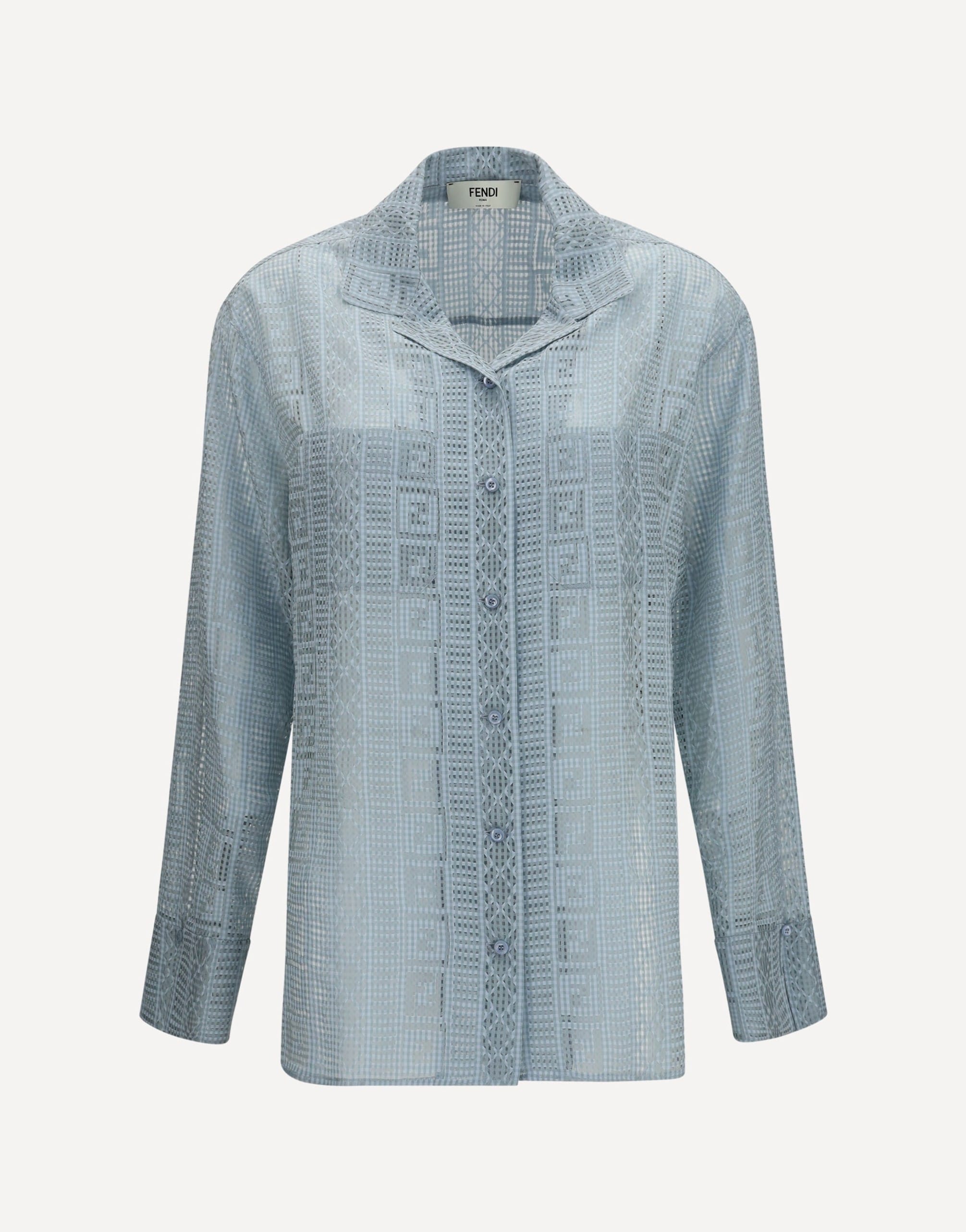 Fendi Fendi Silk-Blend Dévoré Shirt