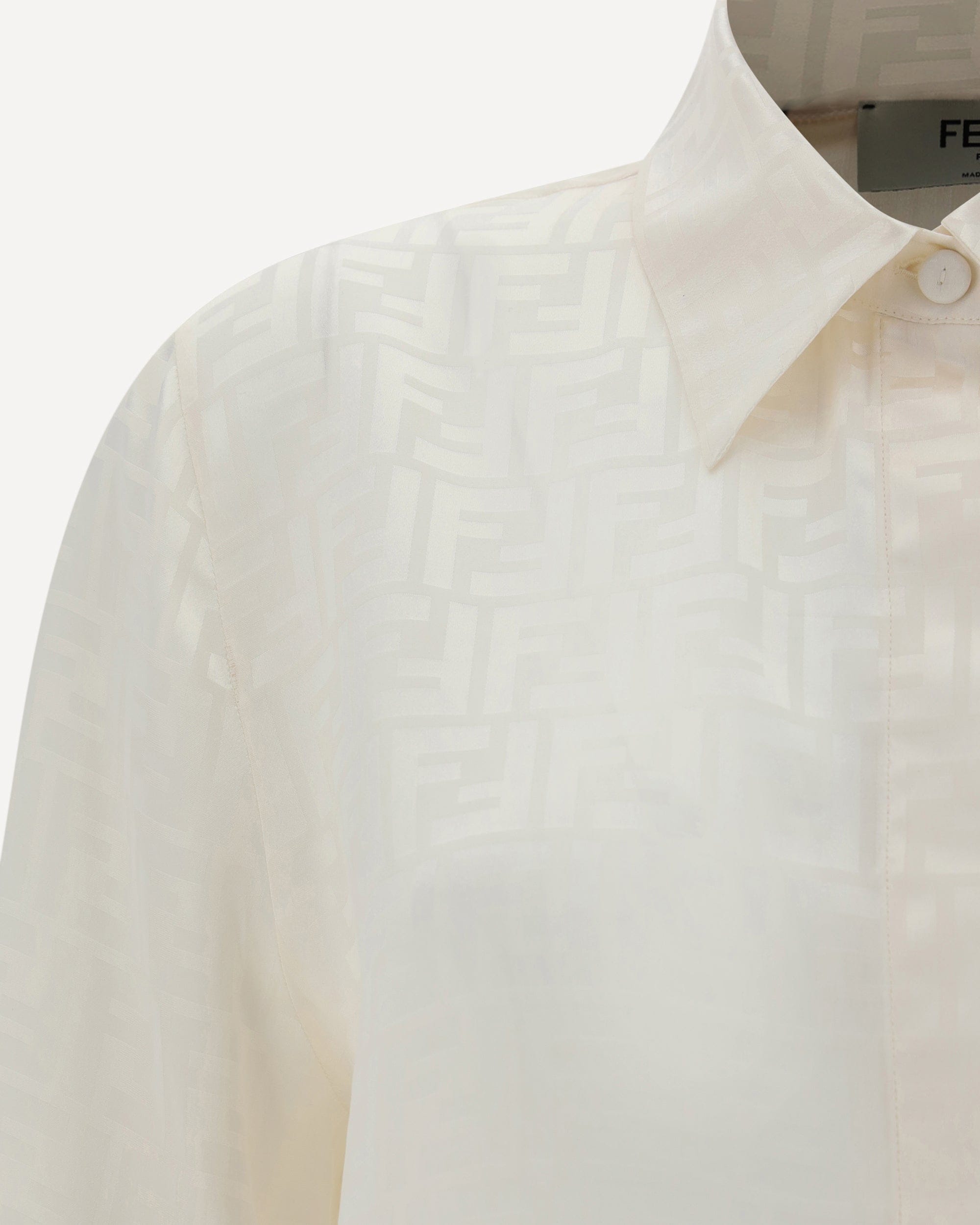 Fendi Silk Shirt With Ff Logo Pattern