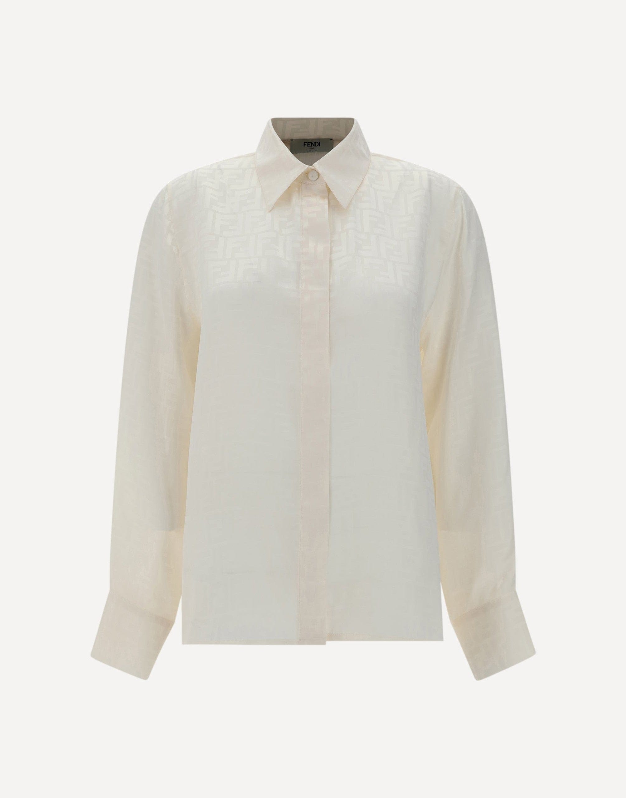 Fendi Silk Shirt With Ff Logo Pattern