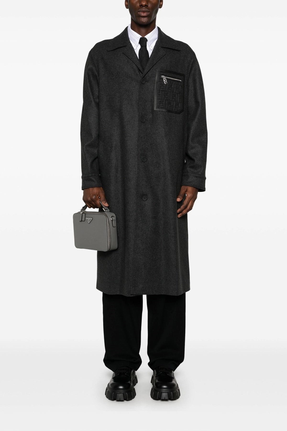 Fendi Fendi Single-Breasted Cashmere Coat