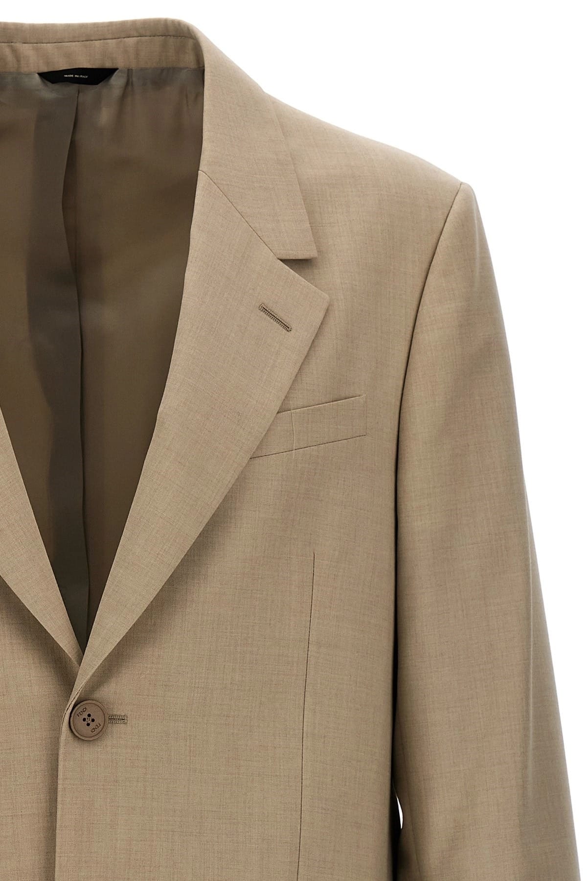 Fendi Fendi Single-Breasted Wool Blazer