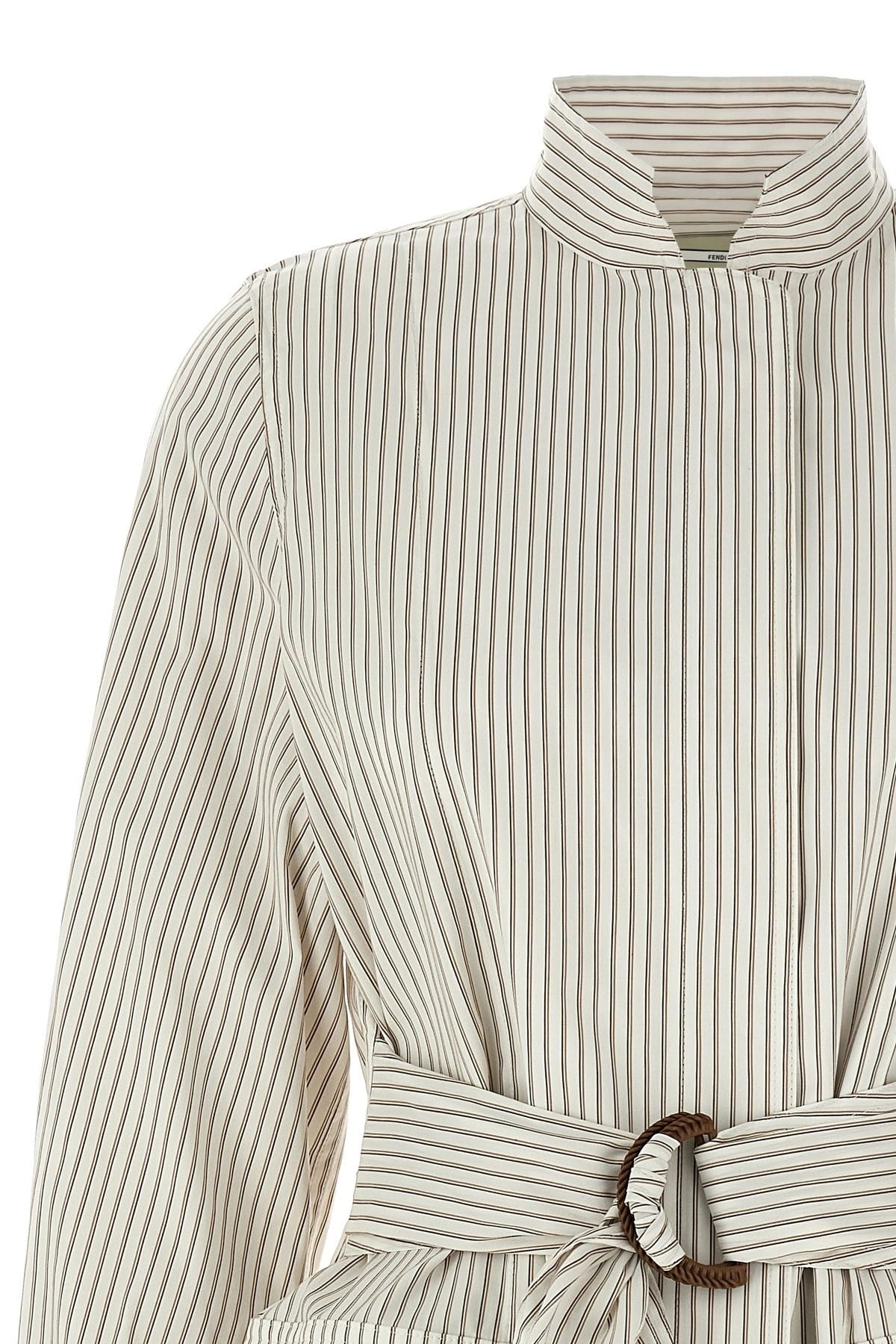 Fendi Fendi Striped Cotton Silk Blouson