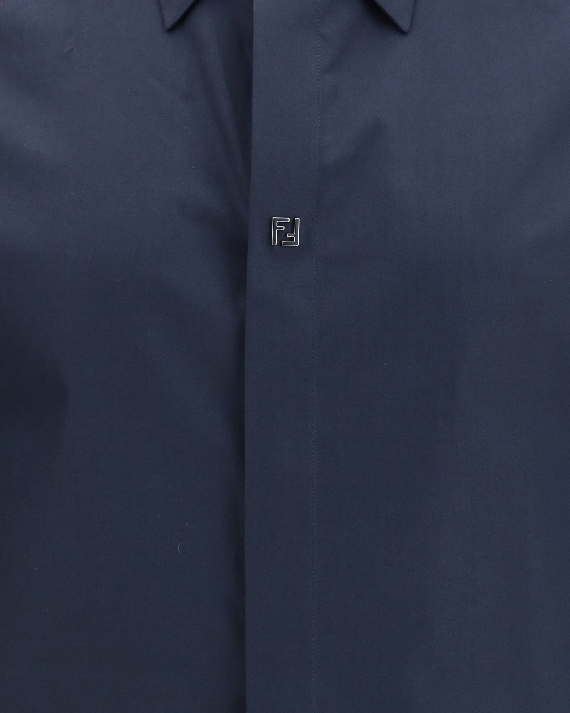 Fendi White Cotton Shirt With Micro Ff Detail