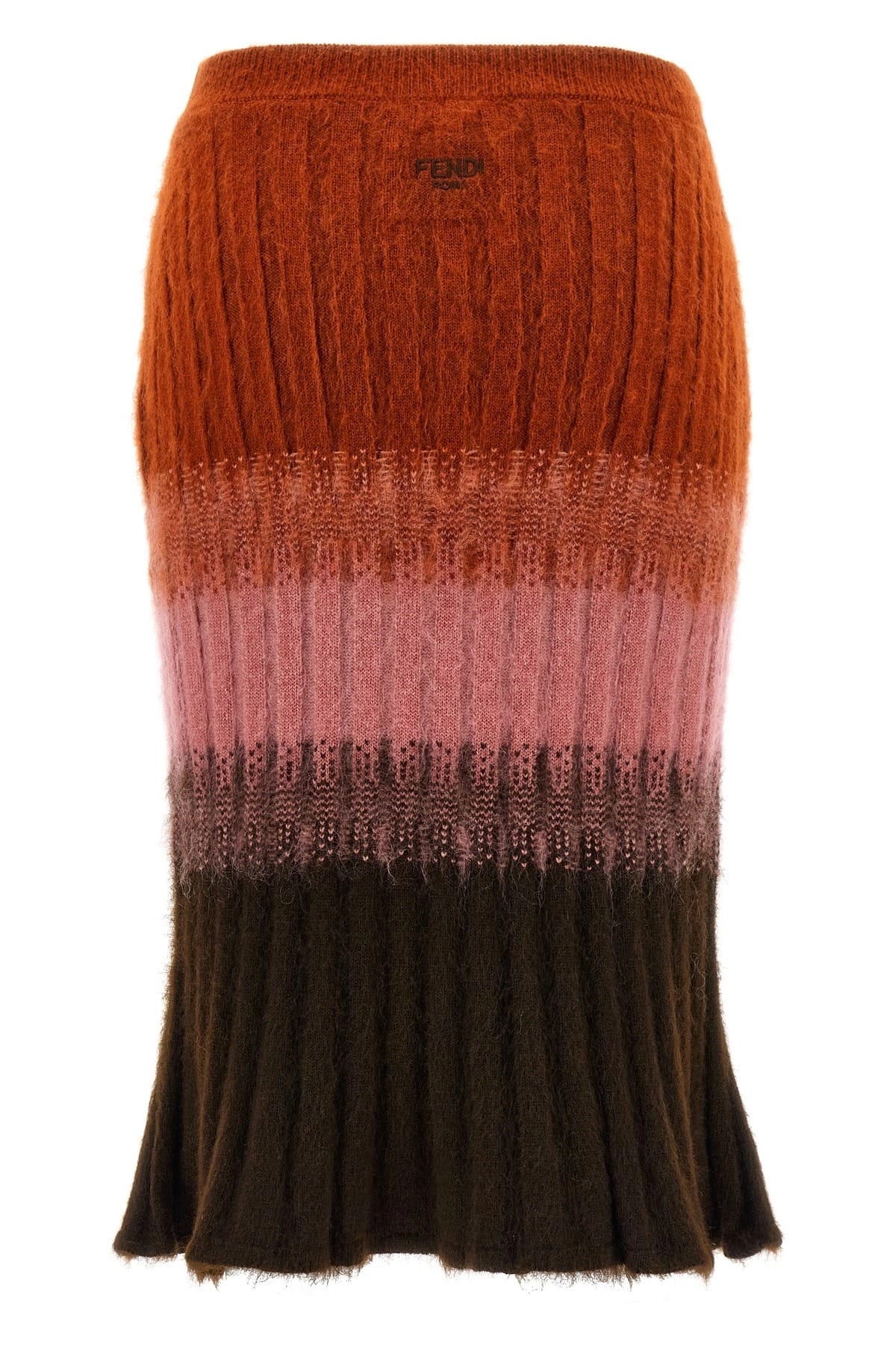 Fendi Fendi Wool Mohair Midi Skirt