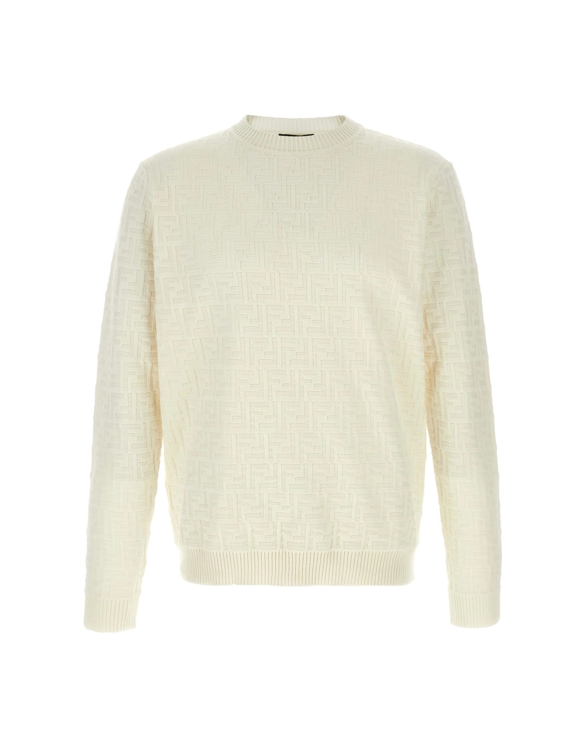 Fendi Fendi Zucca Jacquard Cotton Sweater