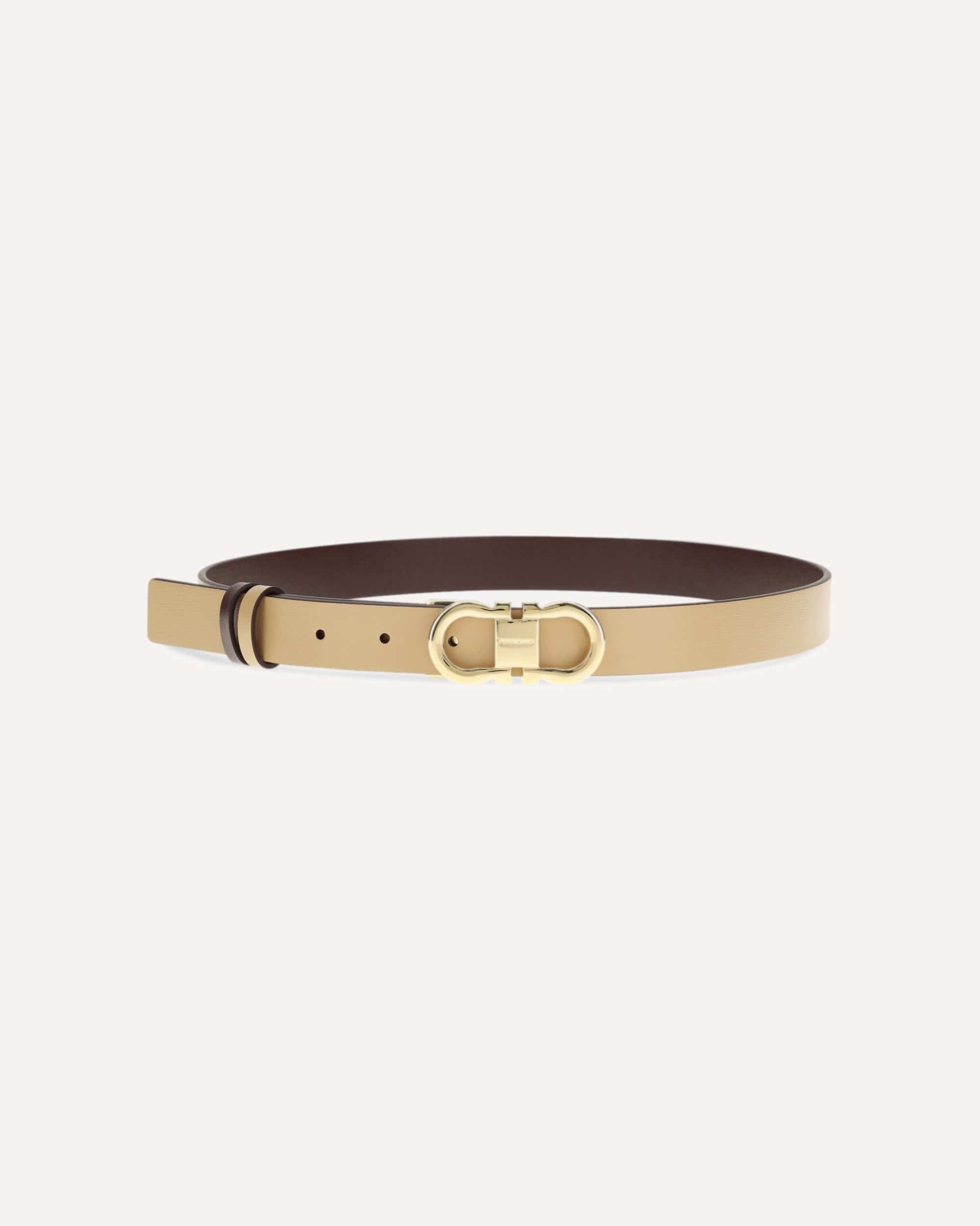 Ferragamo Adjustable And Reversible Gancini Leather Belt