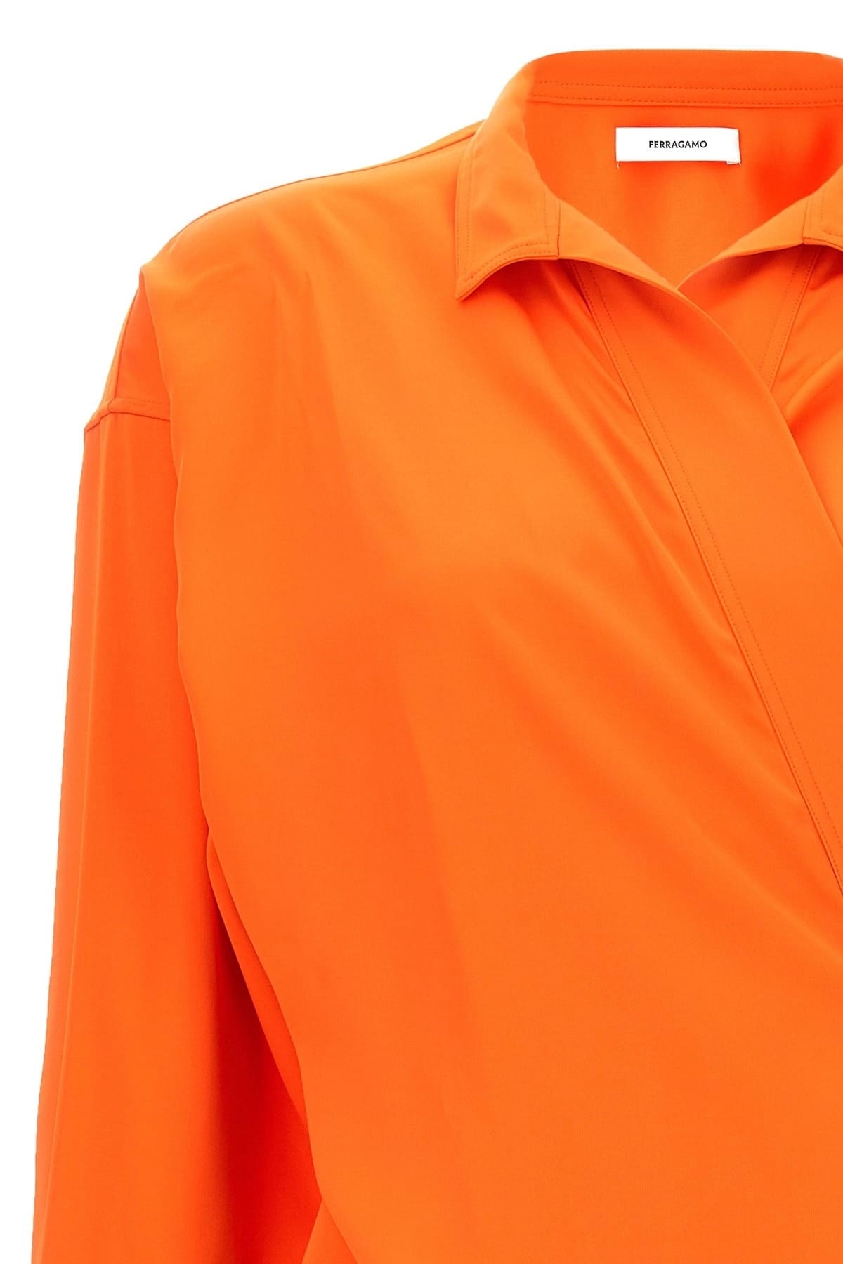 Ferragamo Ferragamo Asymmetric Satin Shirt