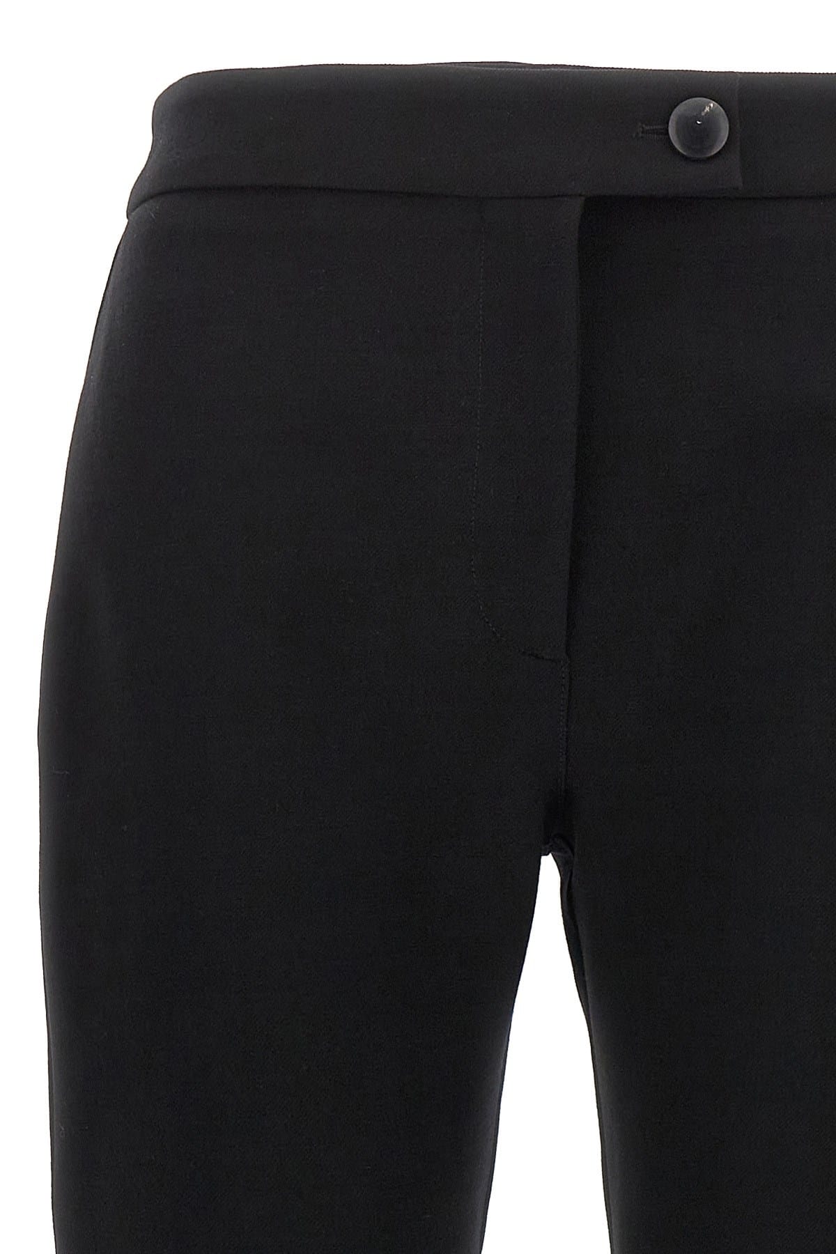 Ferragamo Ferragamo Black Stretch Wool Pants