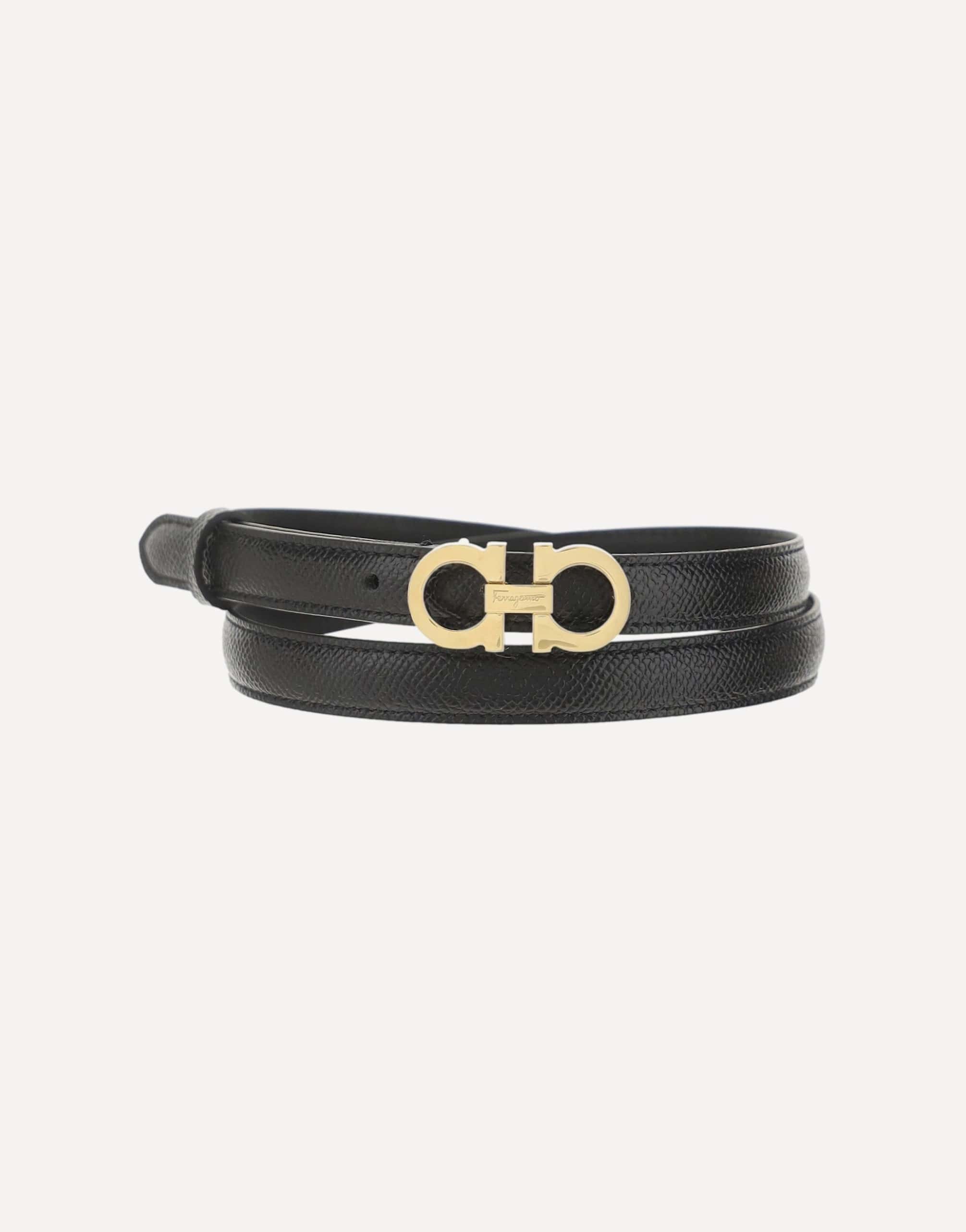 Ferragamo Calfskin Belt With Gancini Buckle