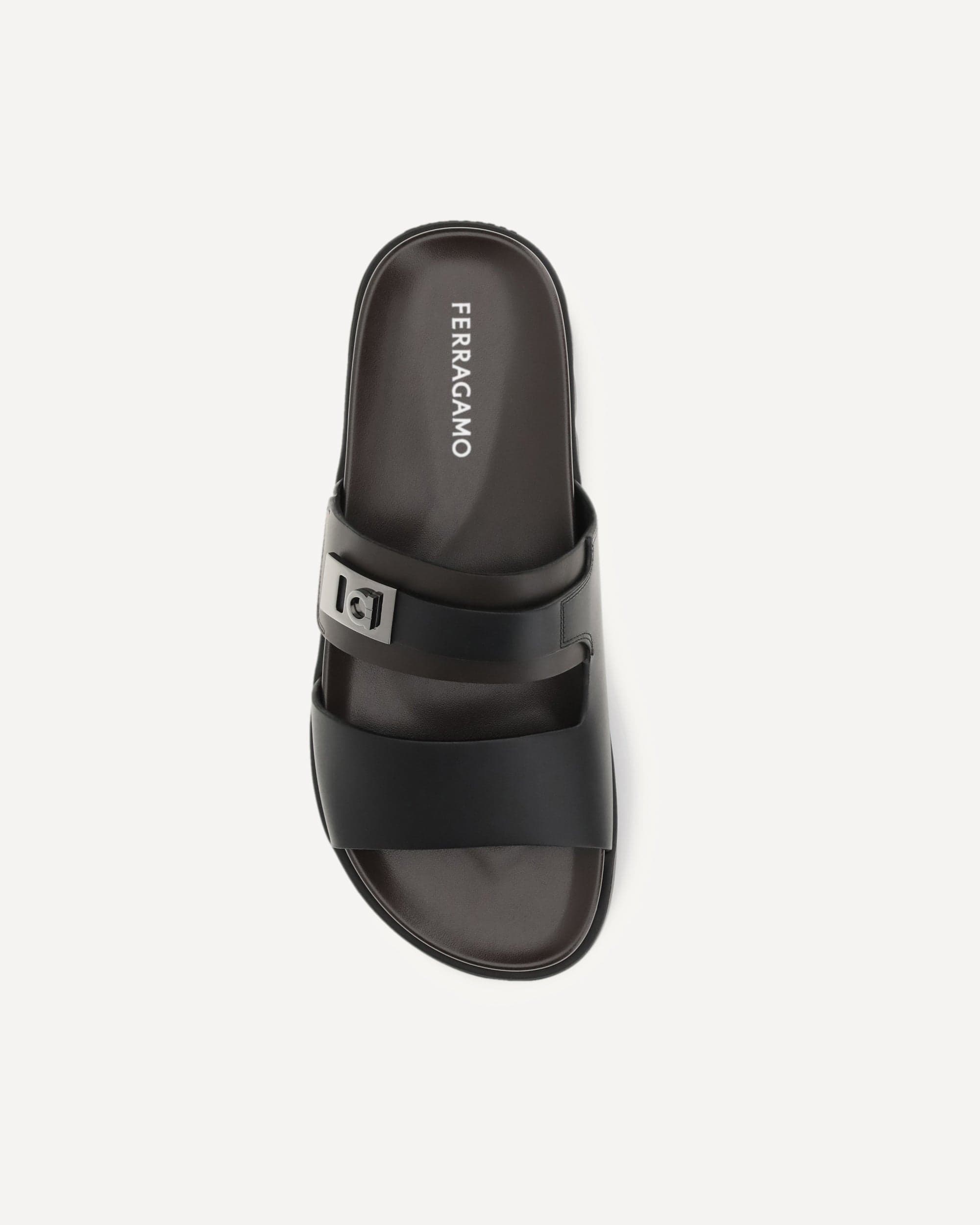 Ferragamo Double-Strap Leather Sandals