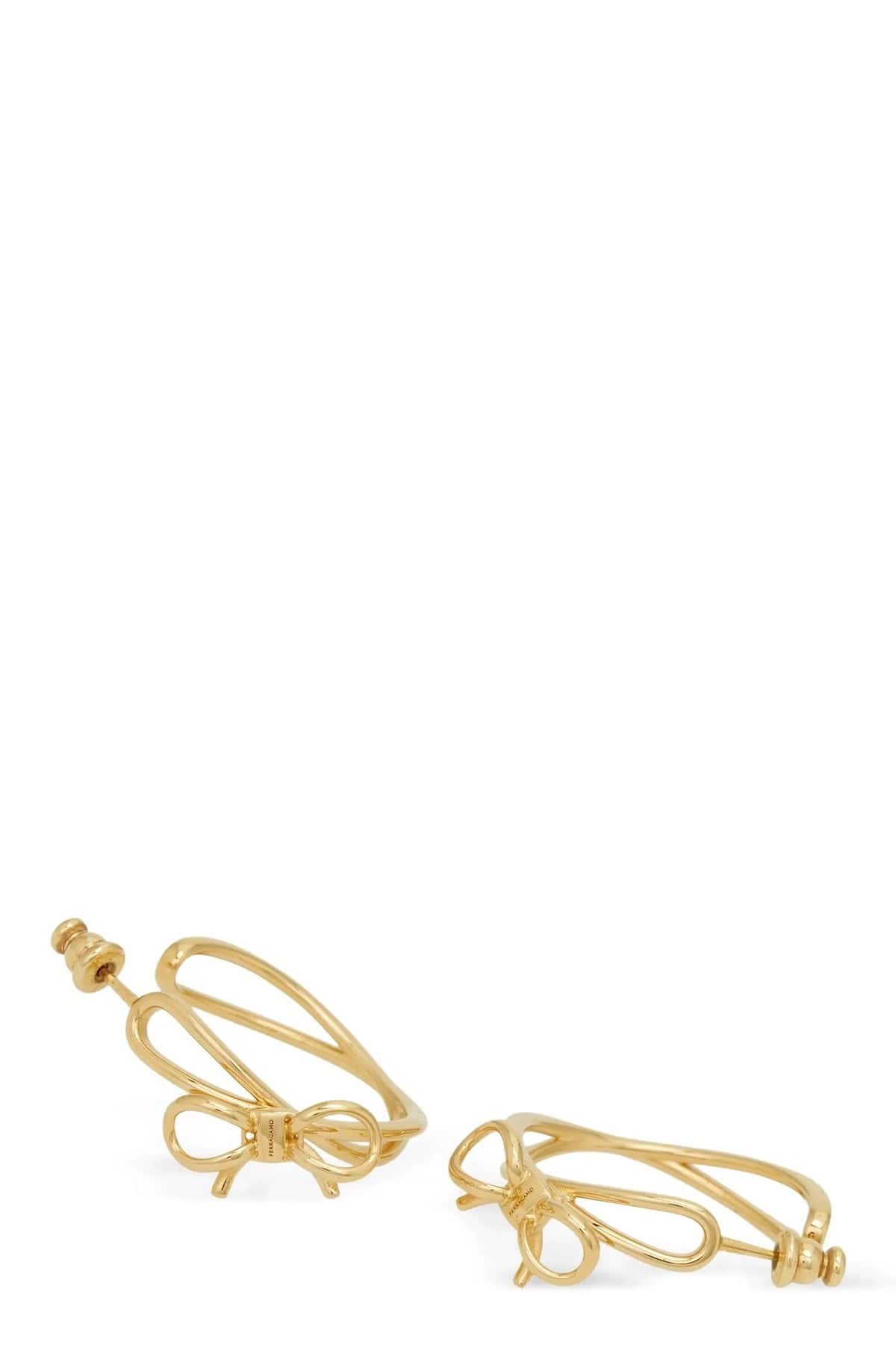 Ferragamo Ferragamo Gold Bow Earrings
