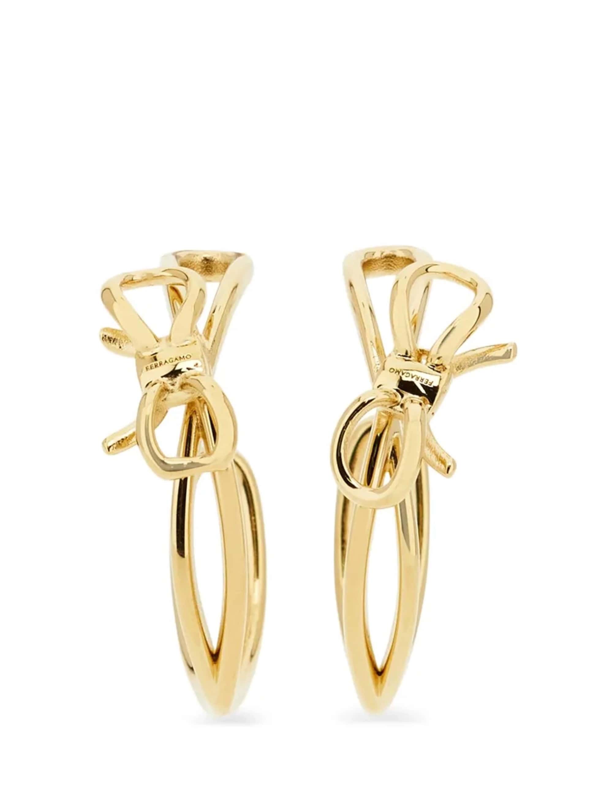 Ferragamo Ferragamo Gold Bow Earrings