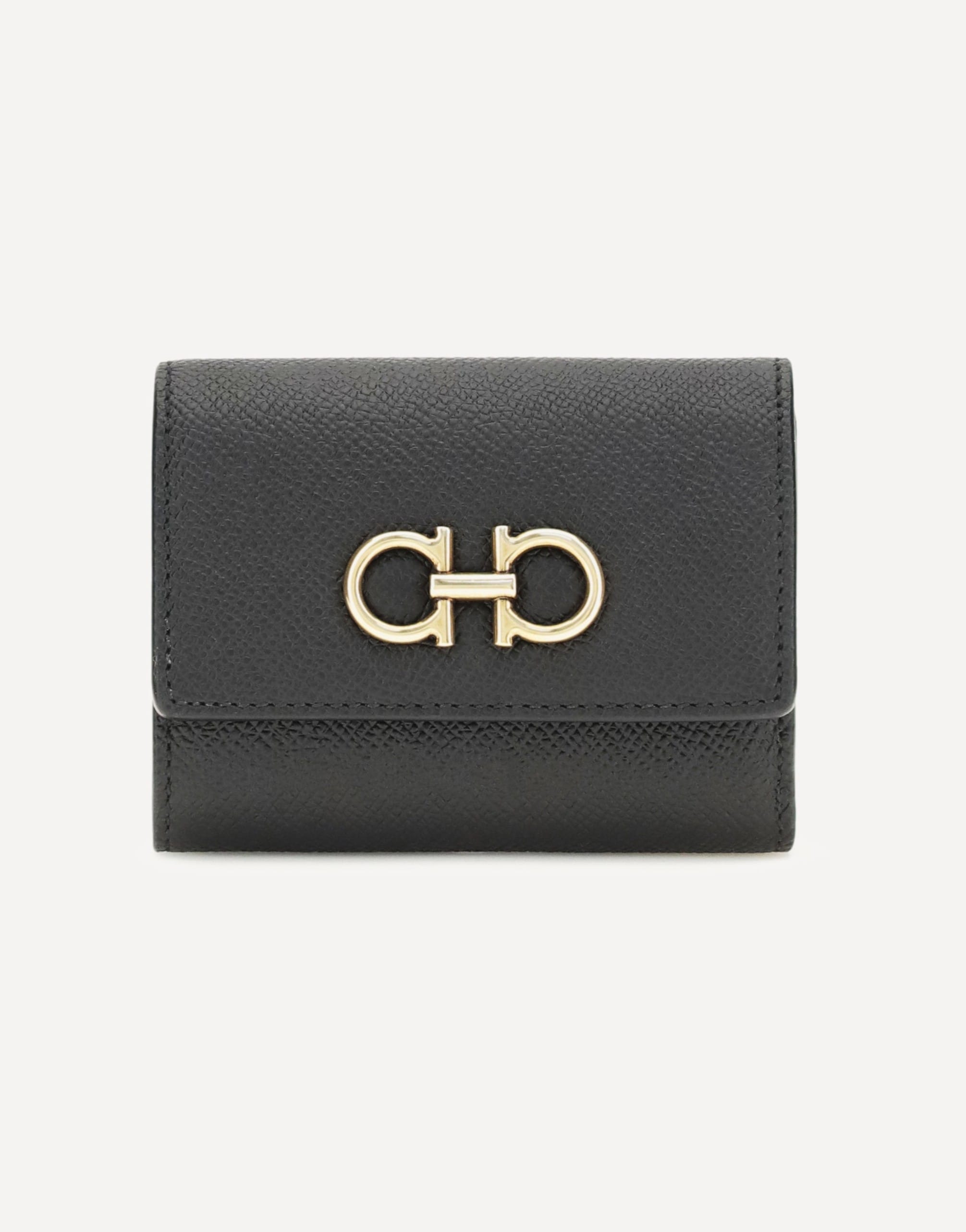 Ferragamo Hammered Calfskin Trifold Wallet