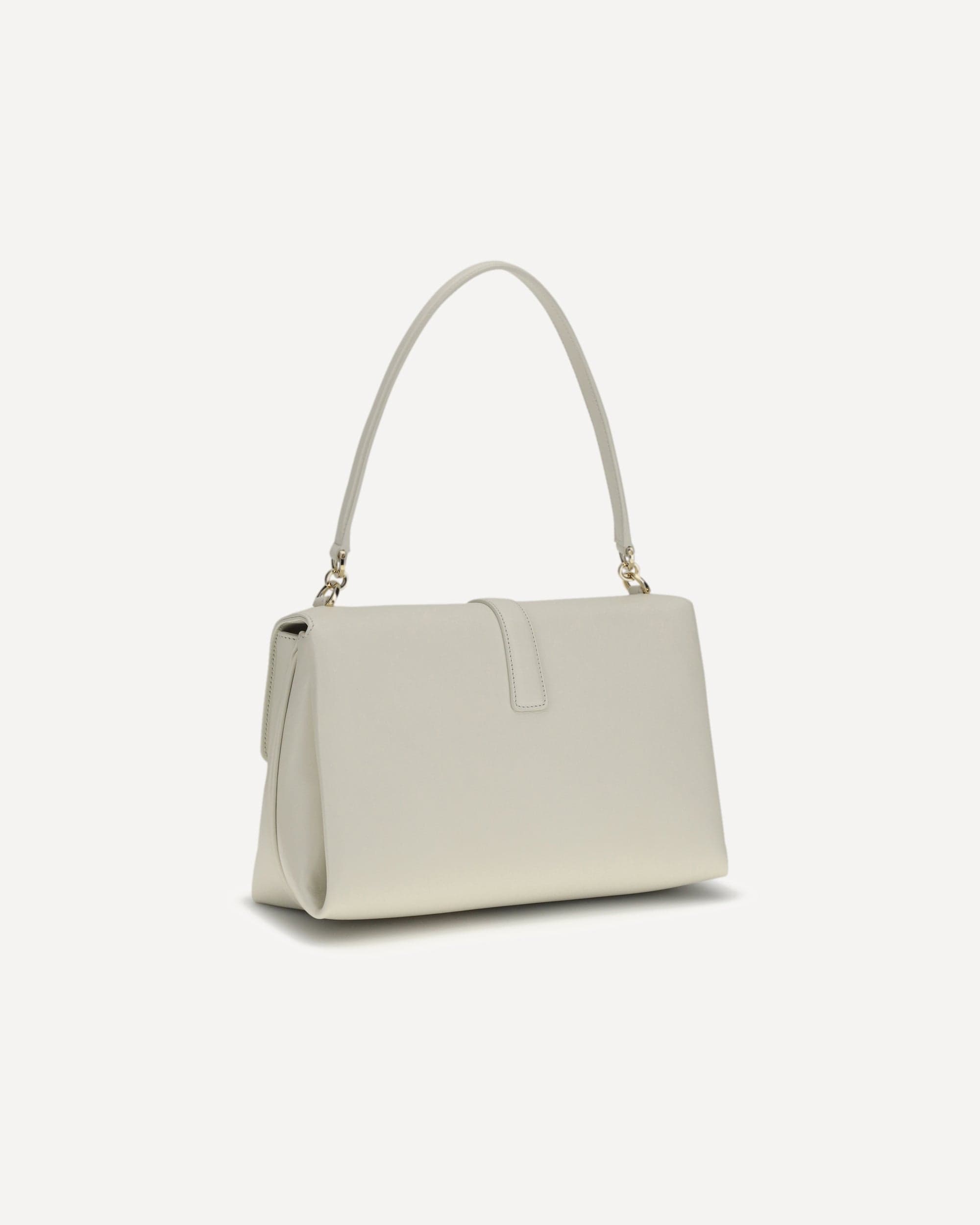 Ferragamo Leather Shoulder Bag With Gold Hook