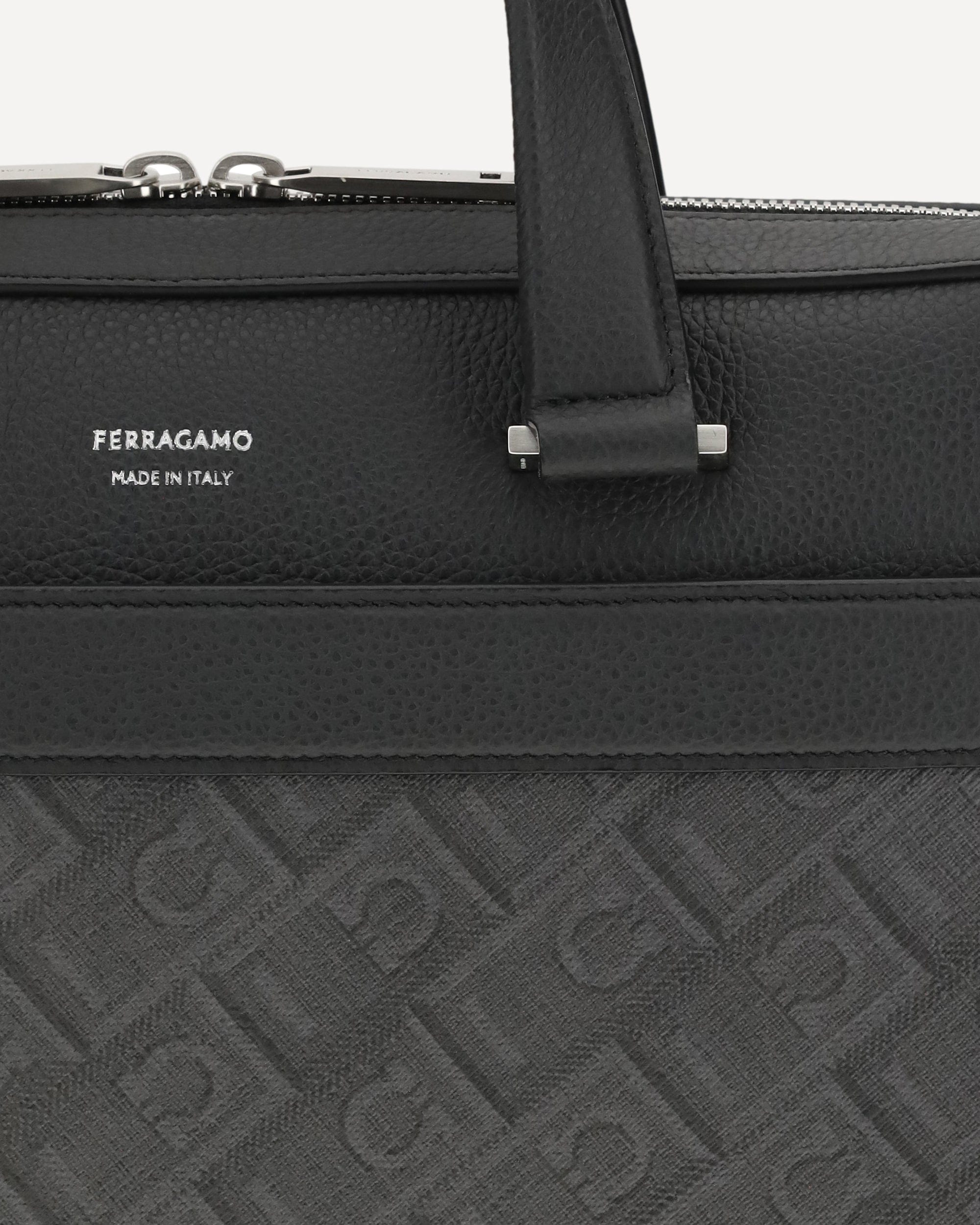 Ferragamo Monogram Work Briefcase Bag