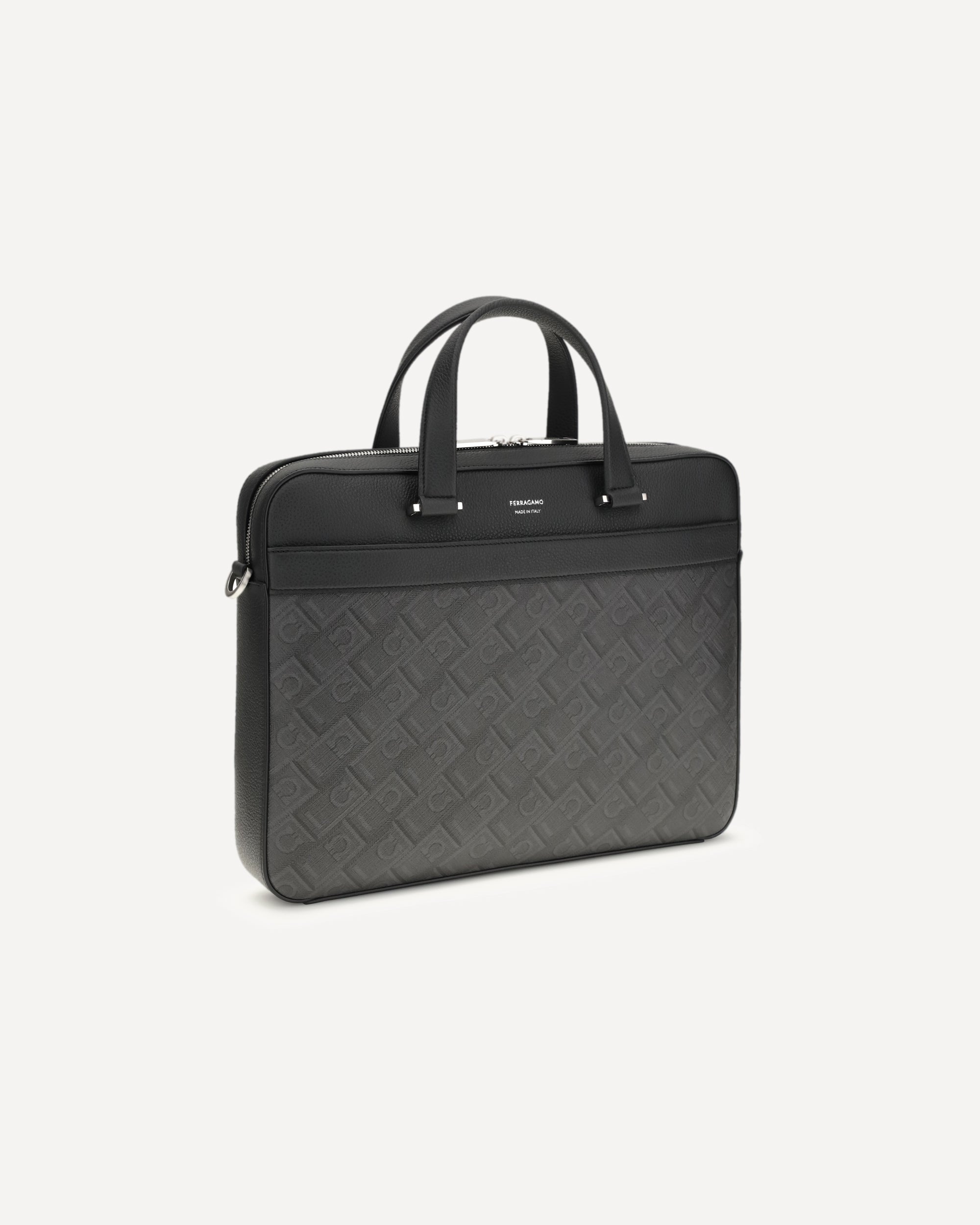 Ferragamo Monogram Work Briefcase Bag