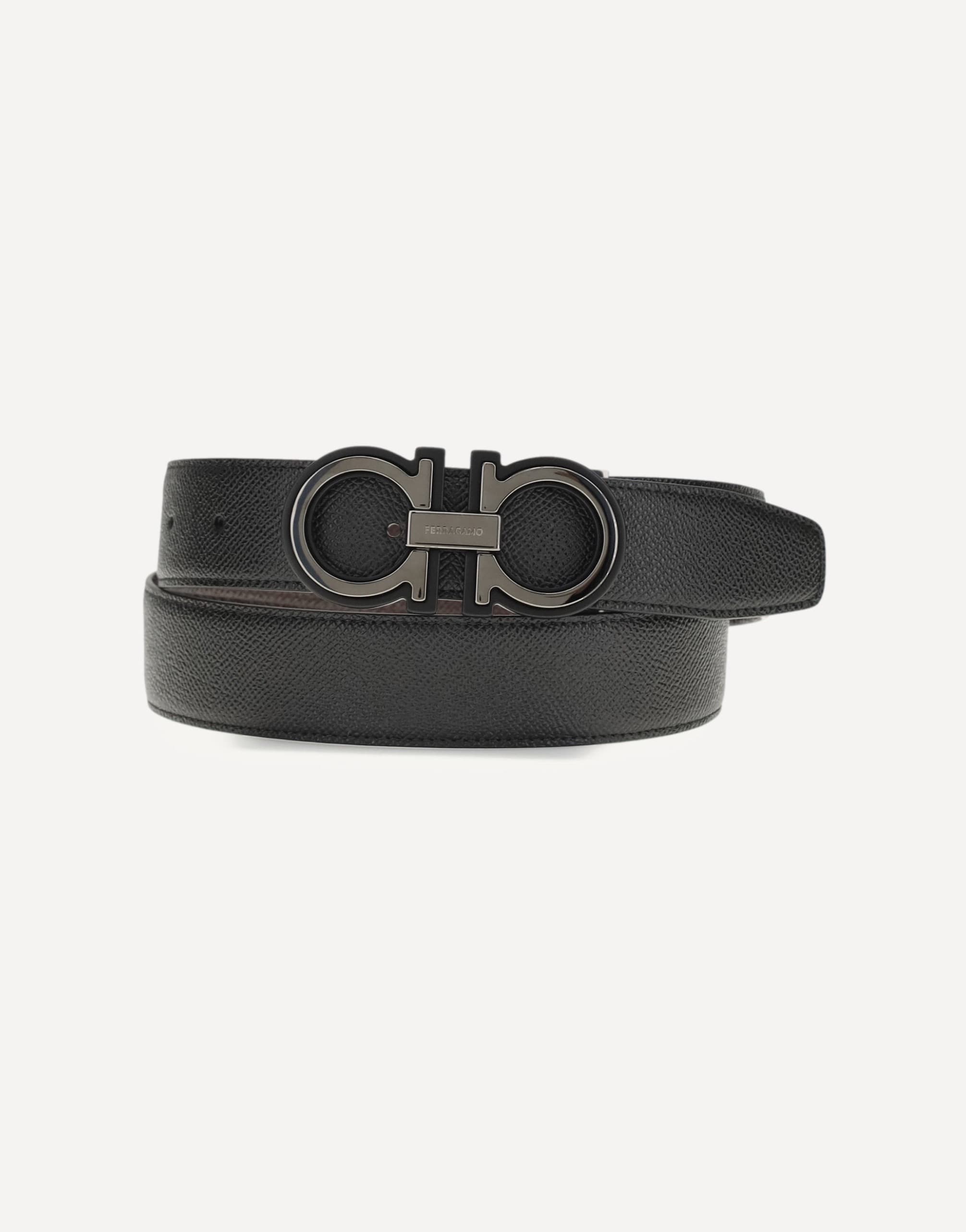Ferragamo Reversible Gancini Belt With Adjustable Buckle