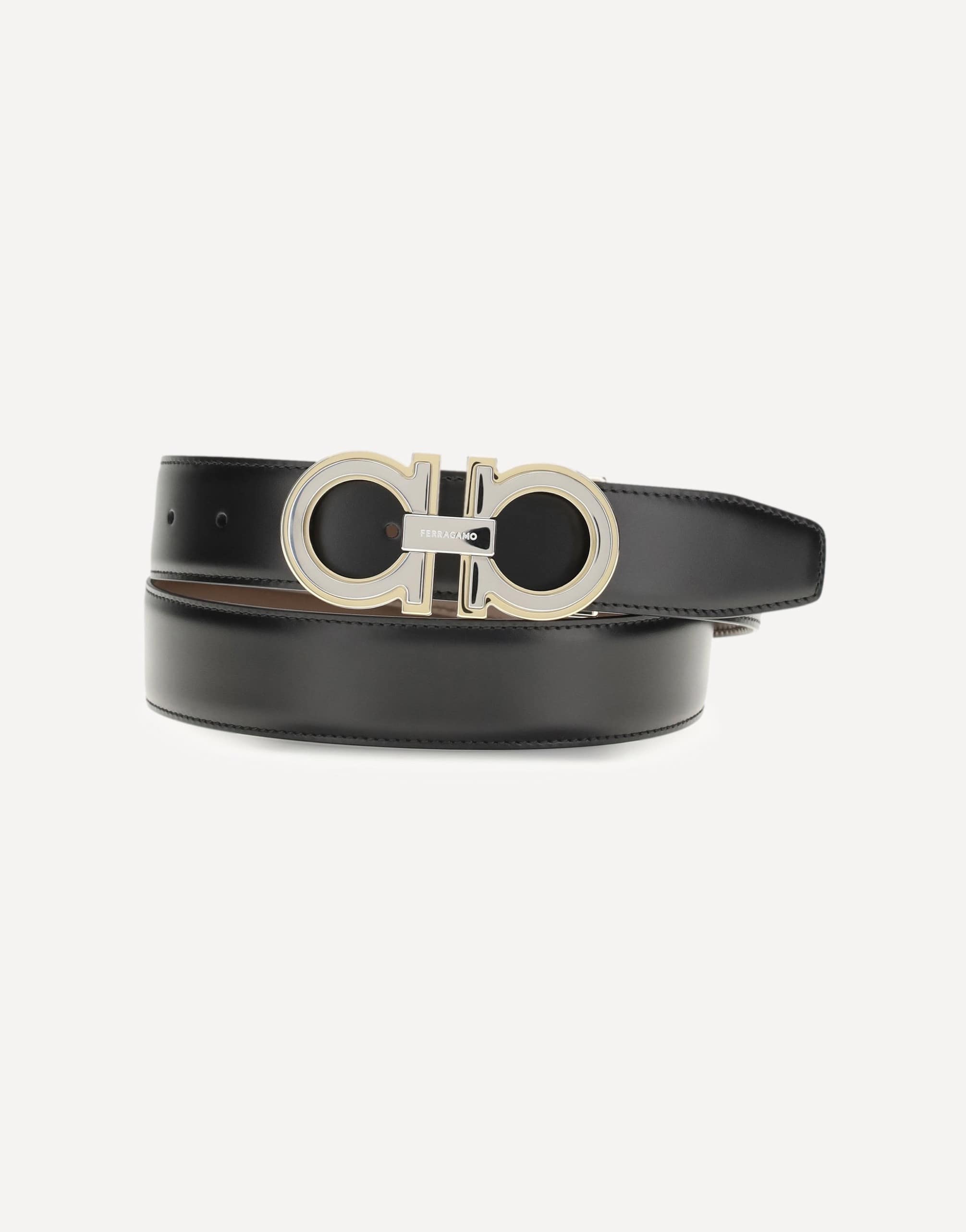 Ferragamo Reversible Gancini Belt With Adjustable Length