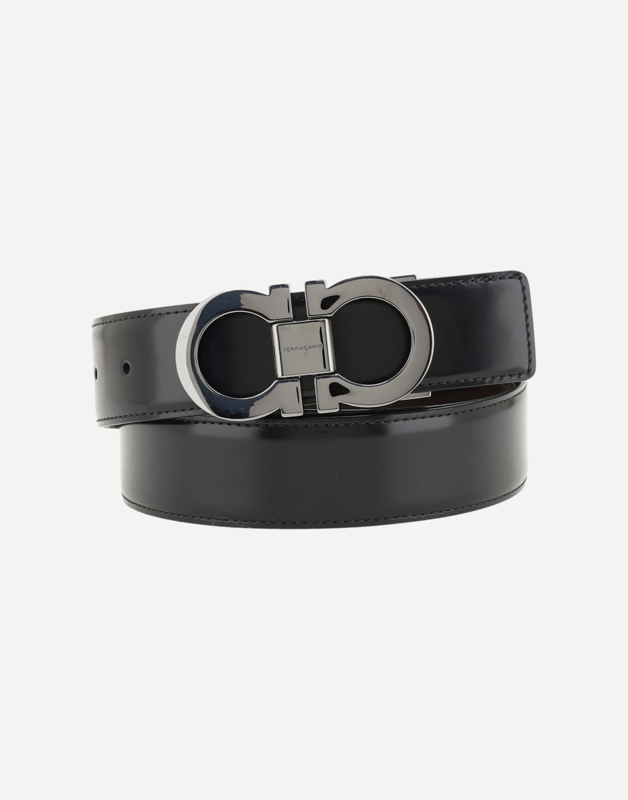 Ferragamo Reversible Leather Belt Gancini Buckle
