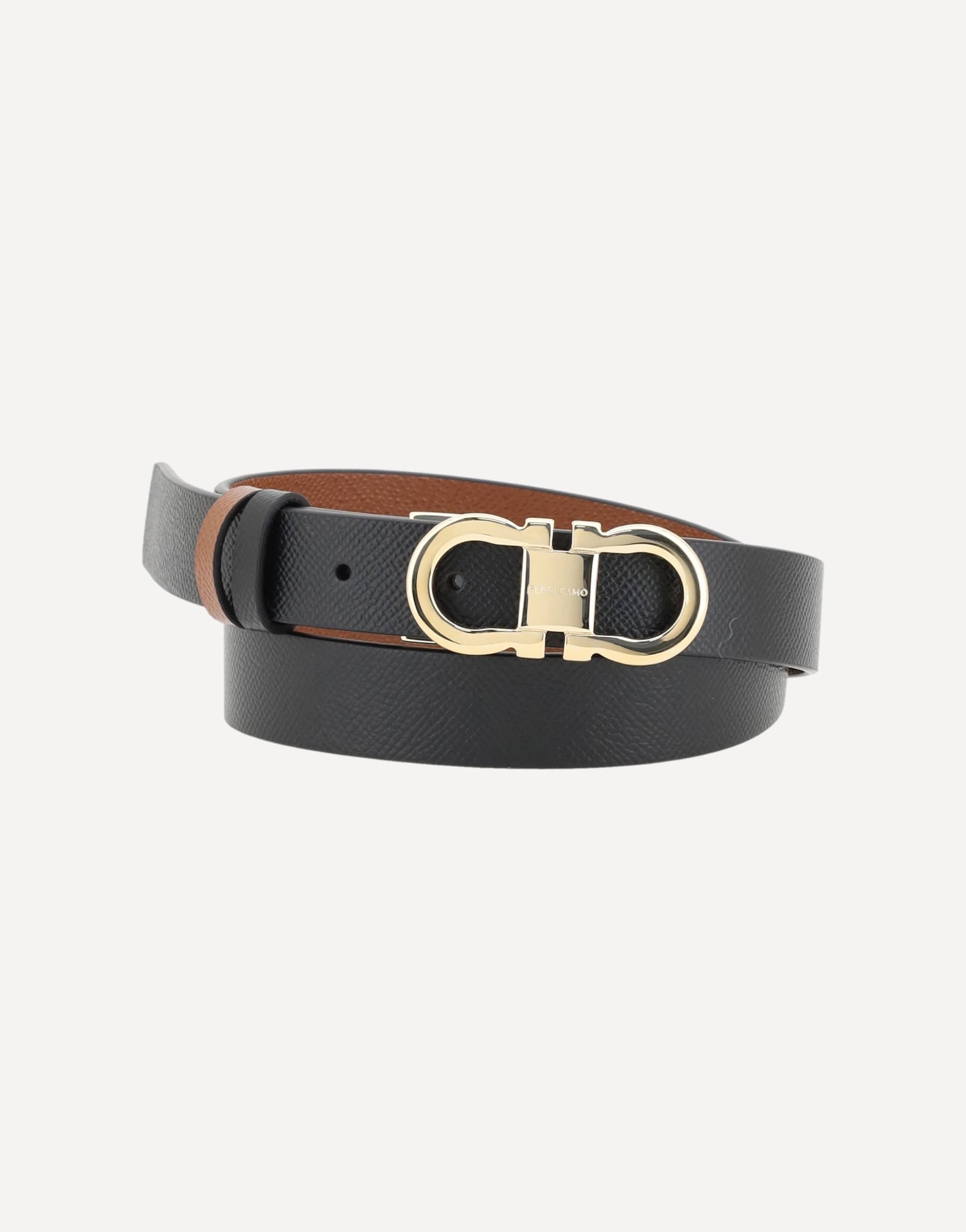 Ferragamo Reversible Leather Belt With Gancini Buckle