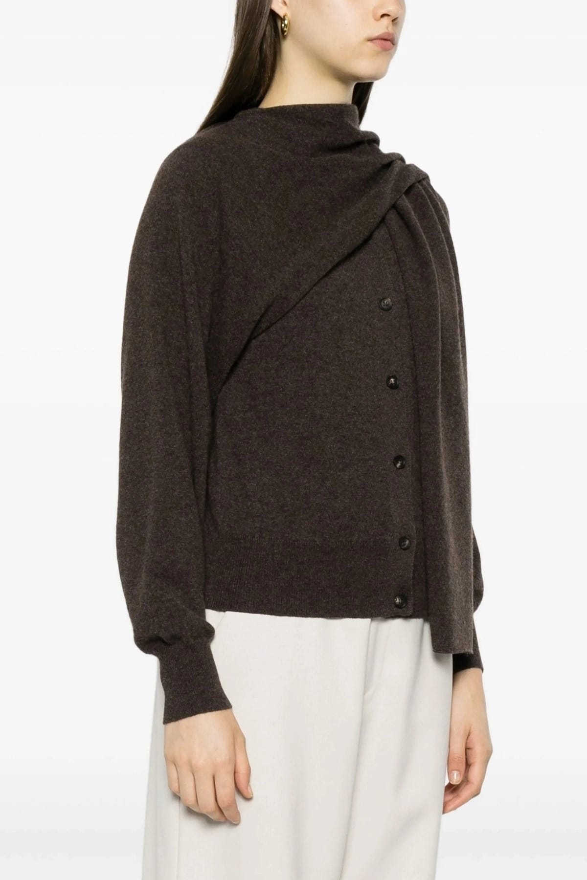 Ferragamo Ferragamo Scarf Insert Cashmere Cardigan