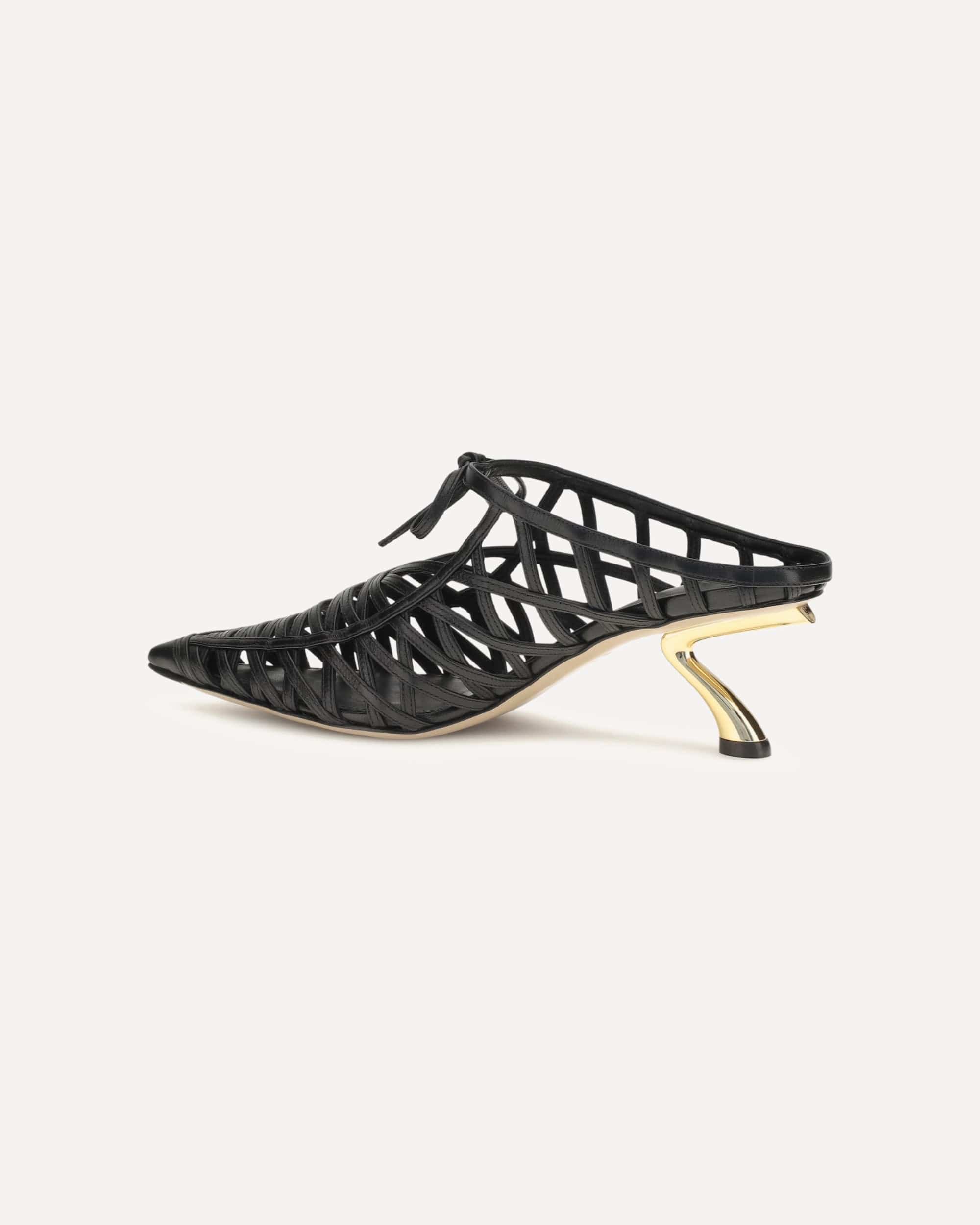 Ferragamo Sculpted Heel Mules