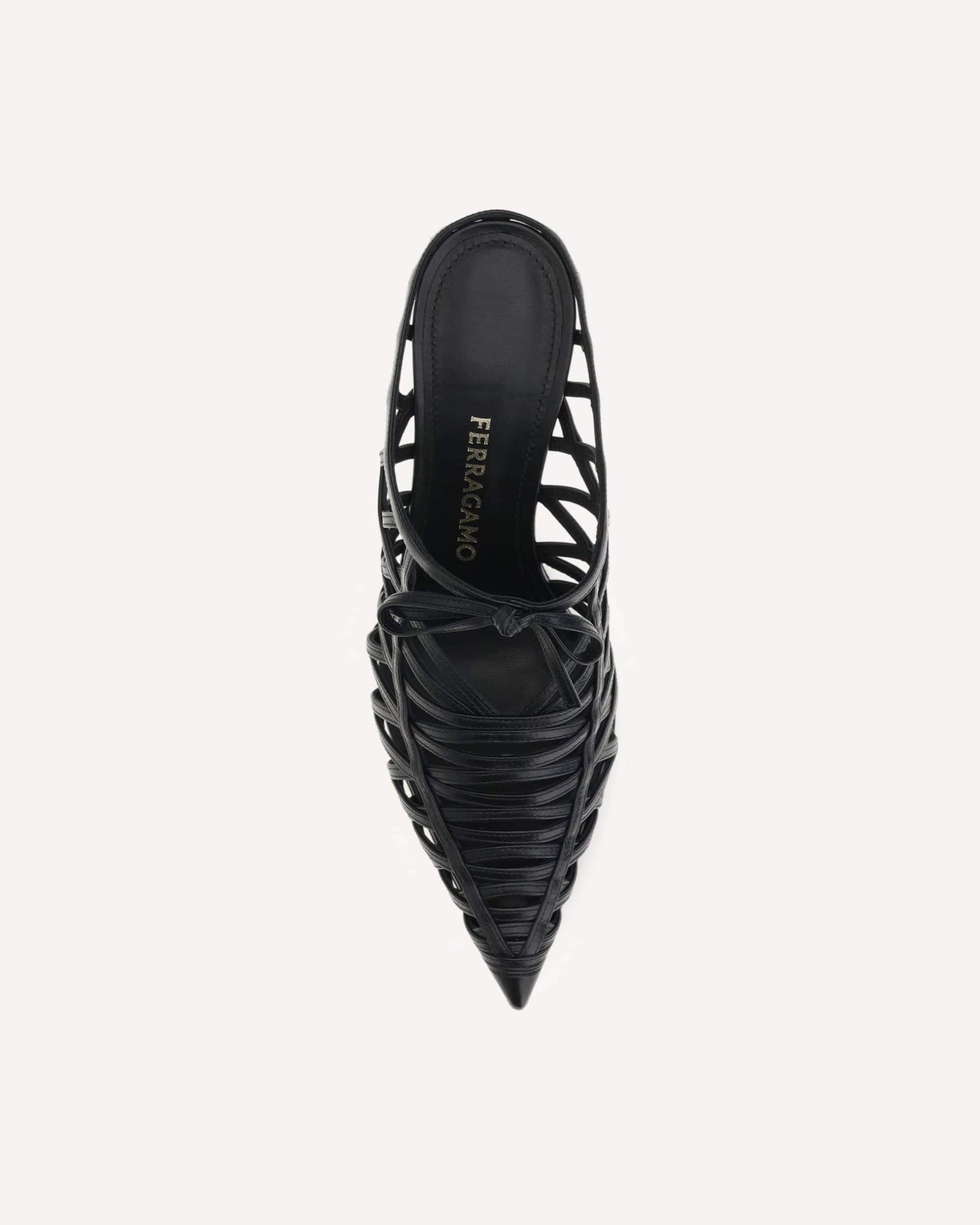 Ferragamo Sculpted Heel Mules