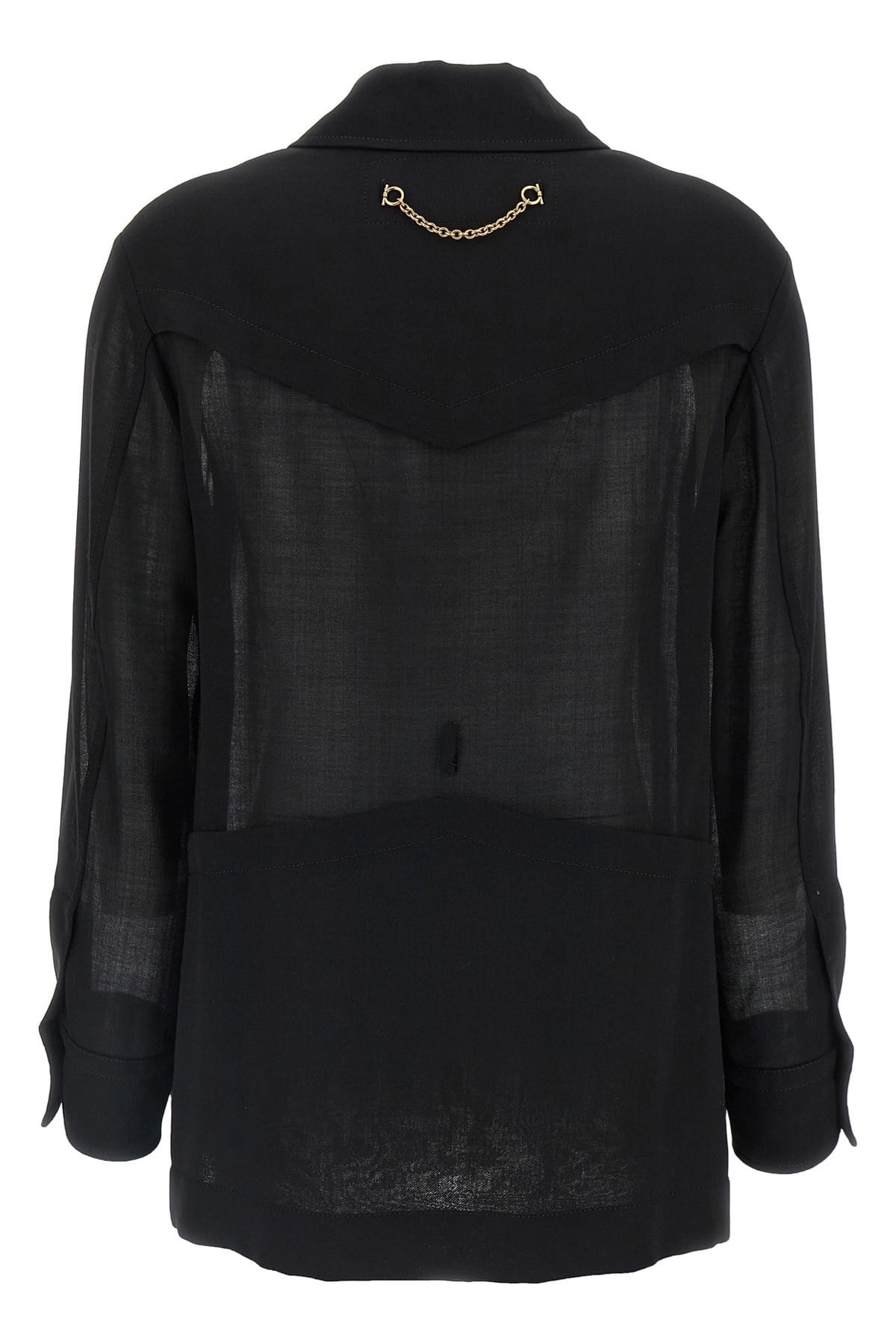 Ferragamo Ferragamo Semi-Sheer Wool Jacket