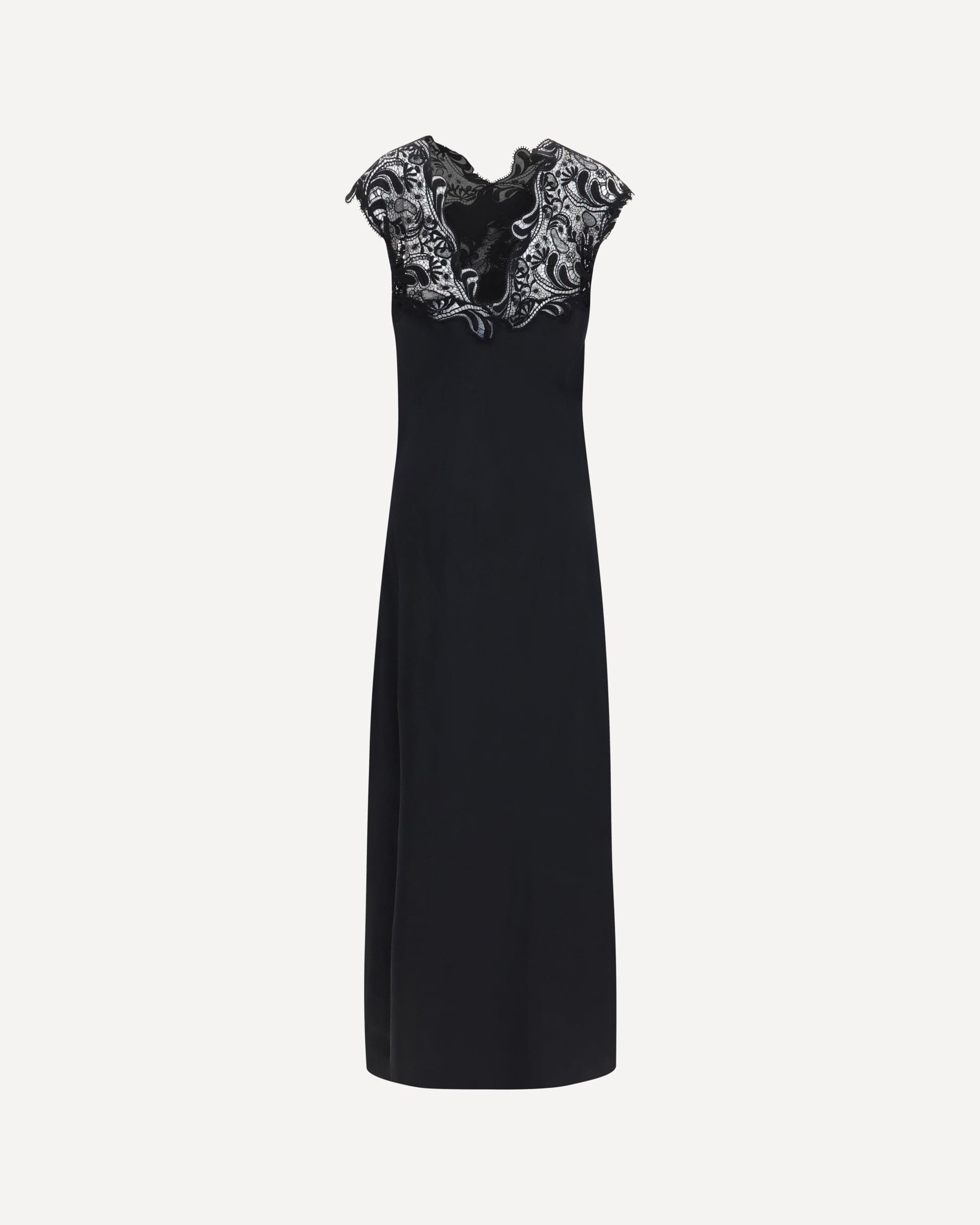 Ferragamo Silk Dress With Lace - alternate view