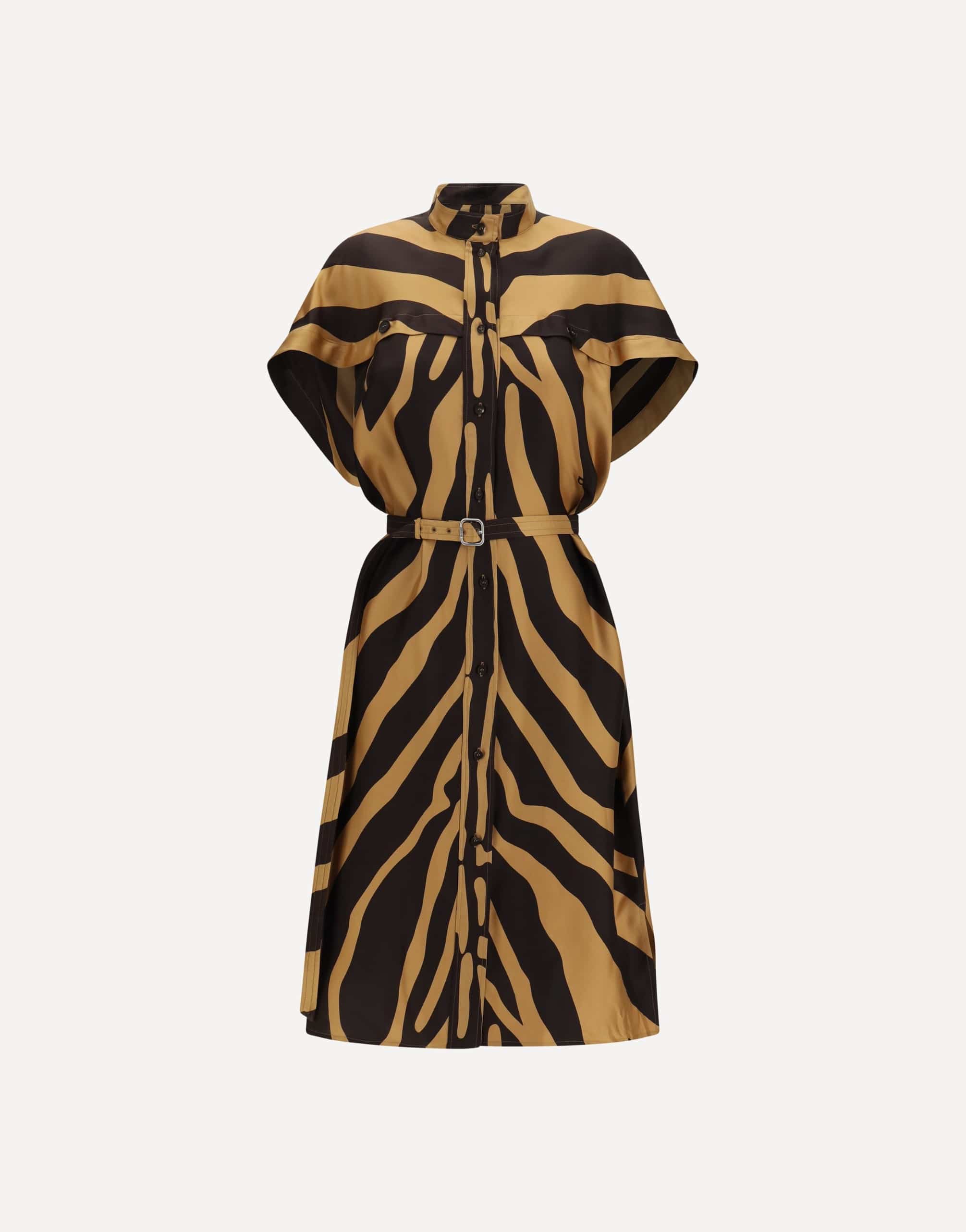 Vestido chemise midi de sarja Ferragamo