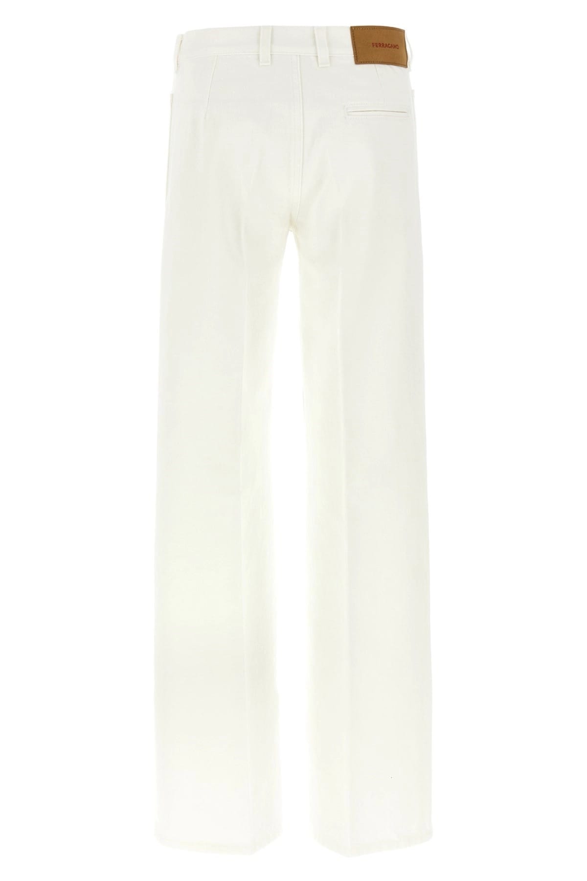 Ferragamo Ferragamo White Wide Straight Jeans