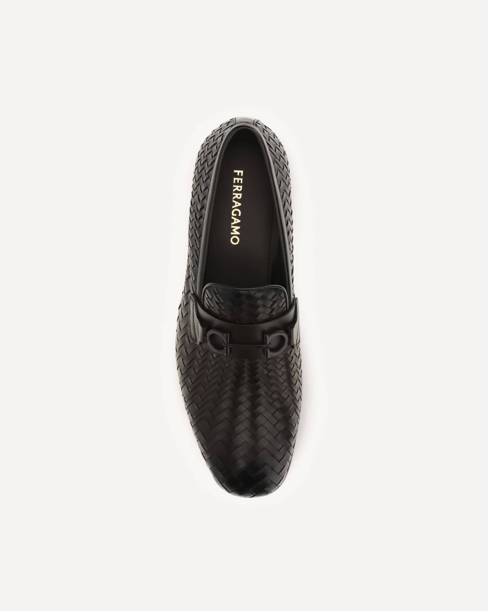 Ferragamo Woven Gancini Loafers