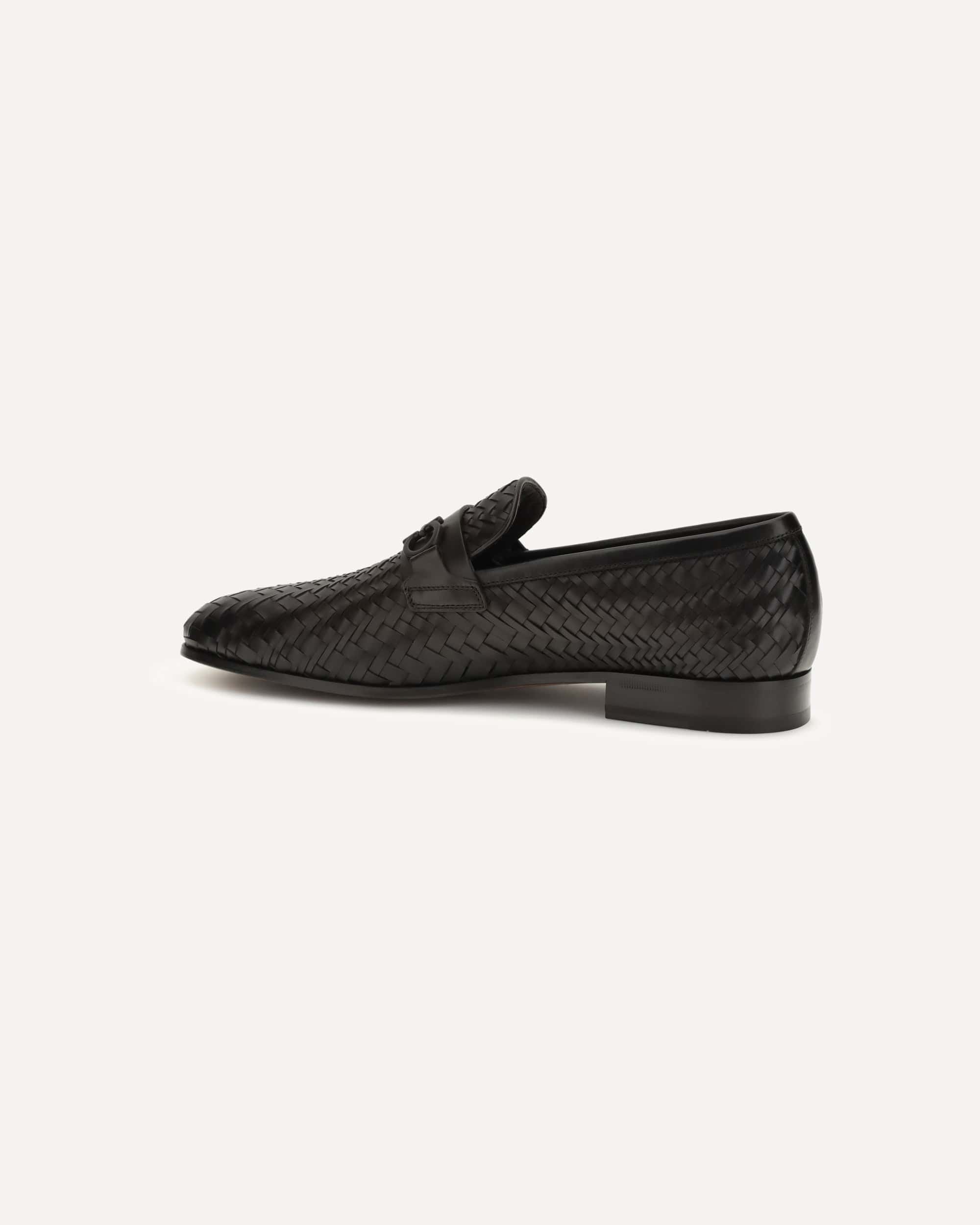 Ferragamo Woven Gancini Loafers